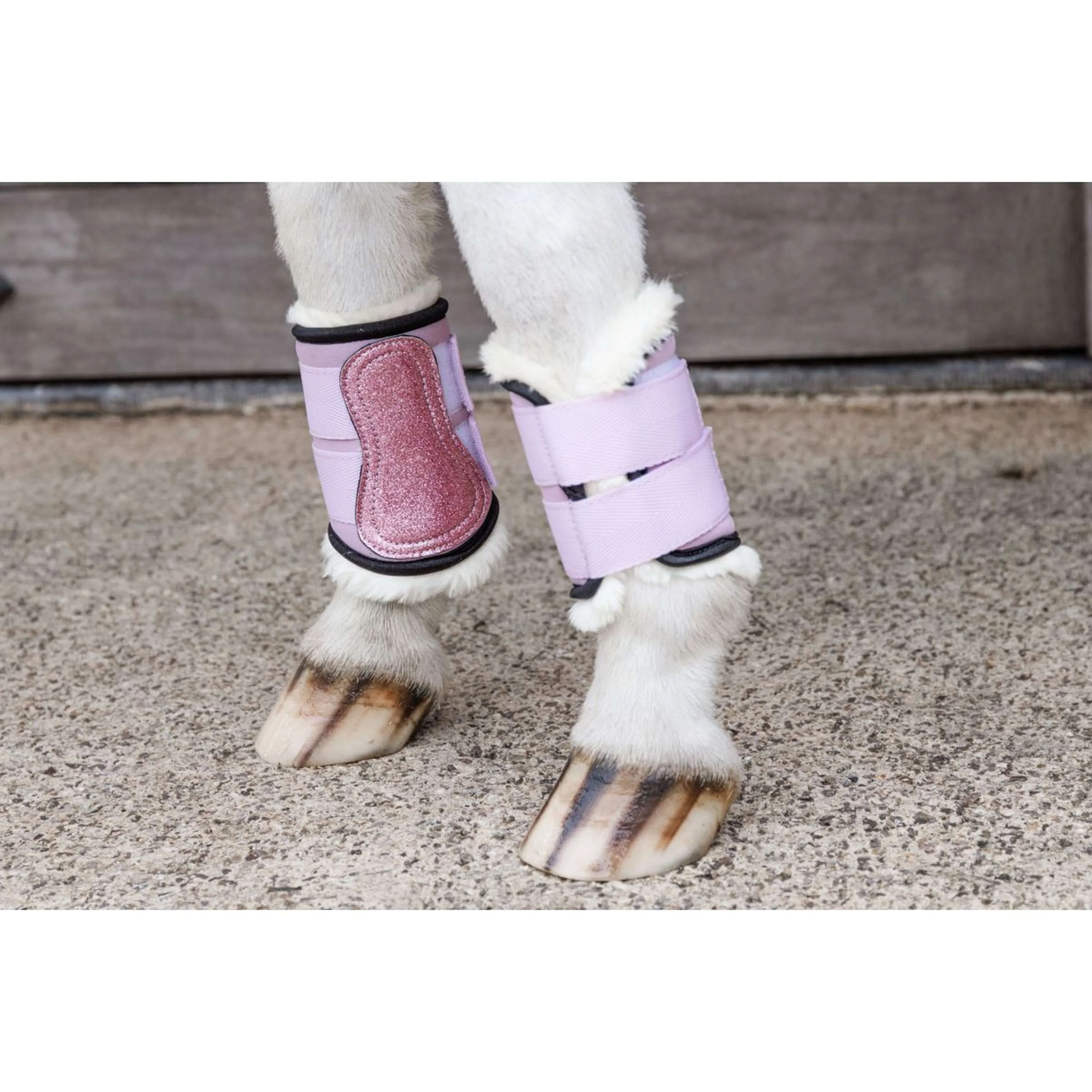 Kentucky Horsewear Guêtres Sheepskin Glitter Unicorn Rose Vieux - Image 2