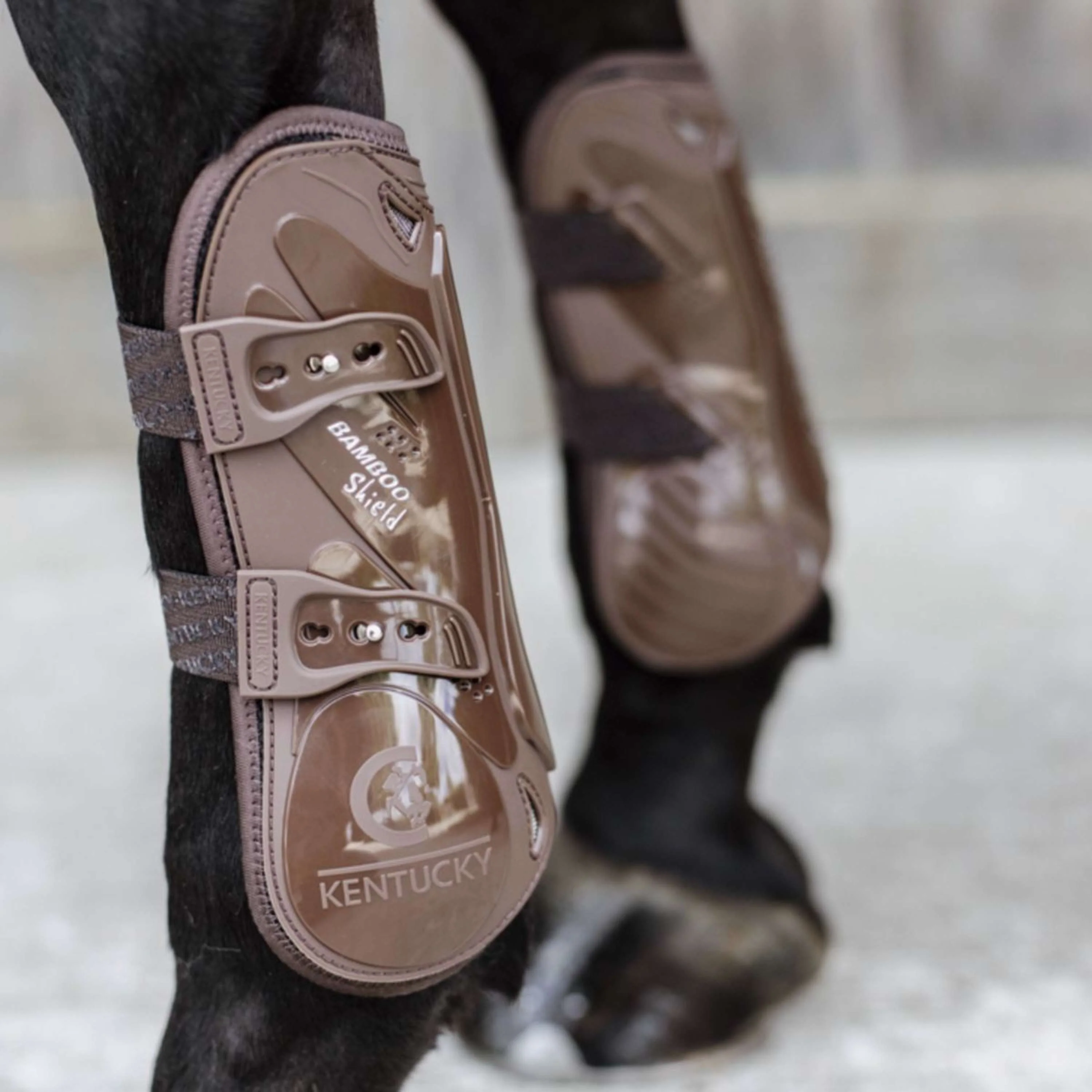 Kentucky Horsewear Protèges-Tendons Bamboo Elastic Marron - Image 4