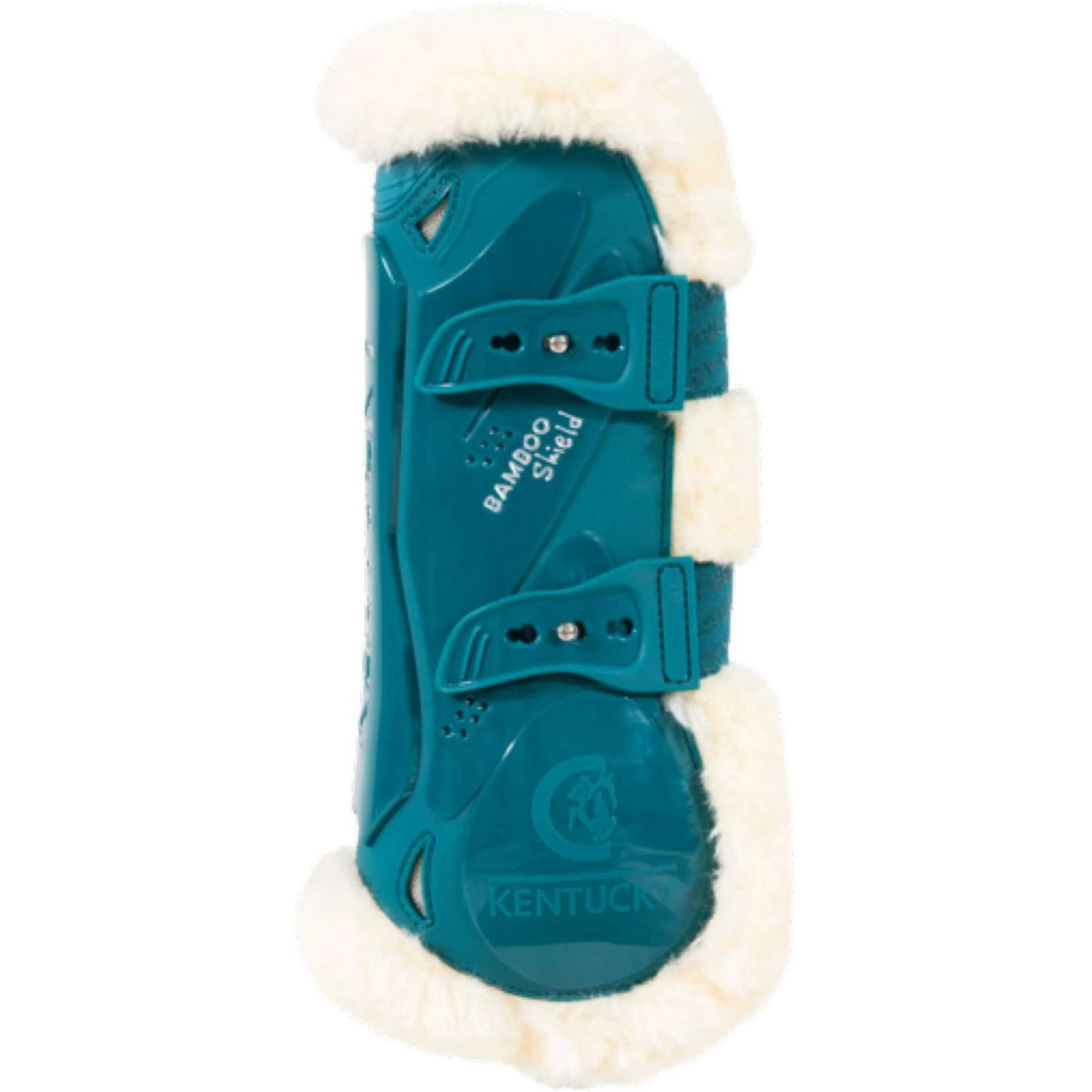 Kentucky Horsewear Protèges-Tendons Bamboo Elastic Vegan Sheepskin Émeraude - Image 3