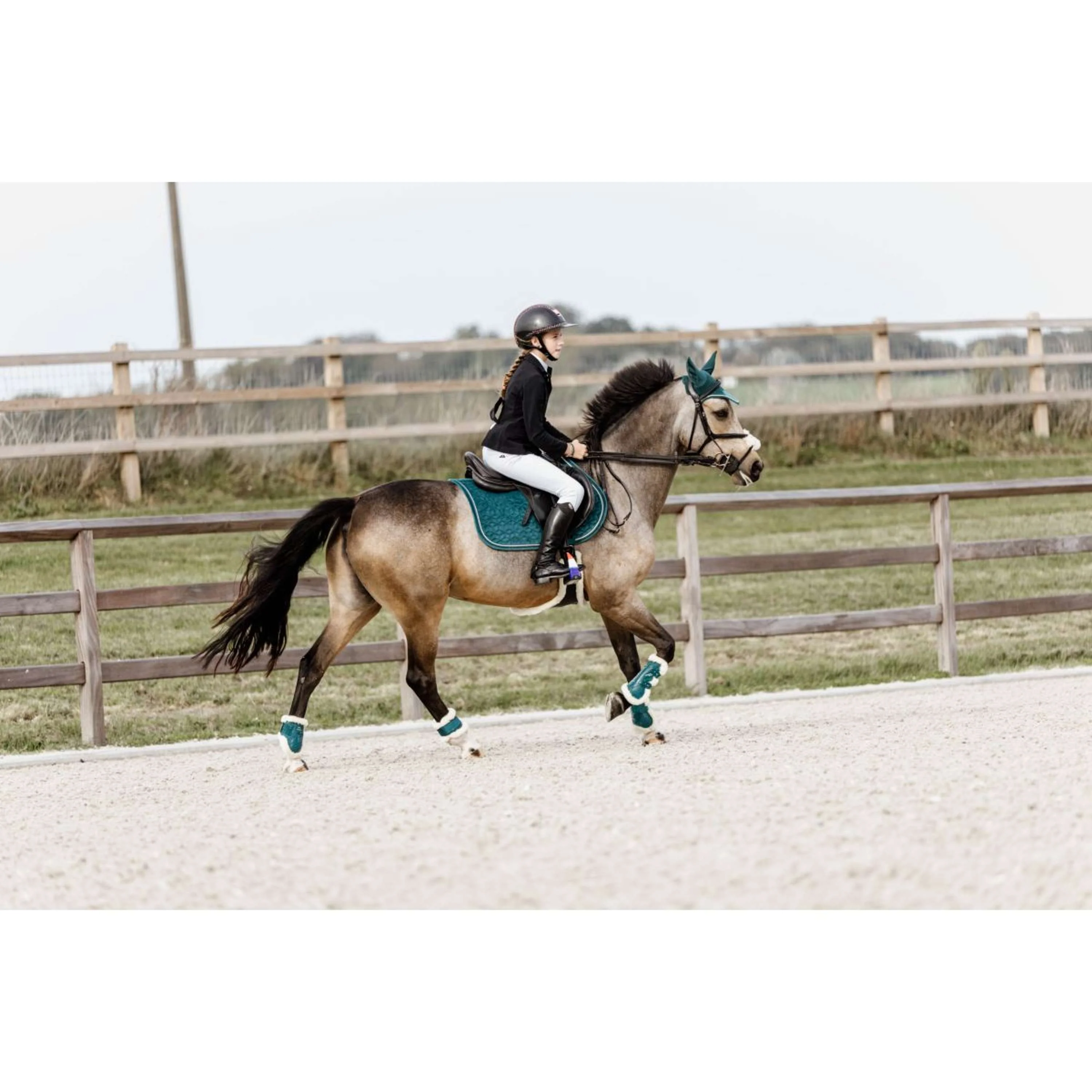 Kentucky Horsewear Protèges-Tendons Bamboo Elastic Vegan Sheepskin Émeraude - Image 6