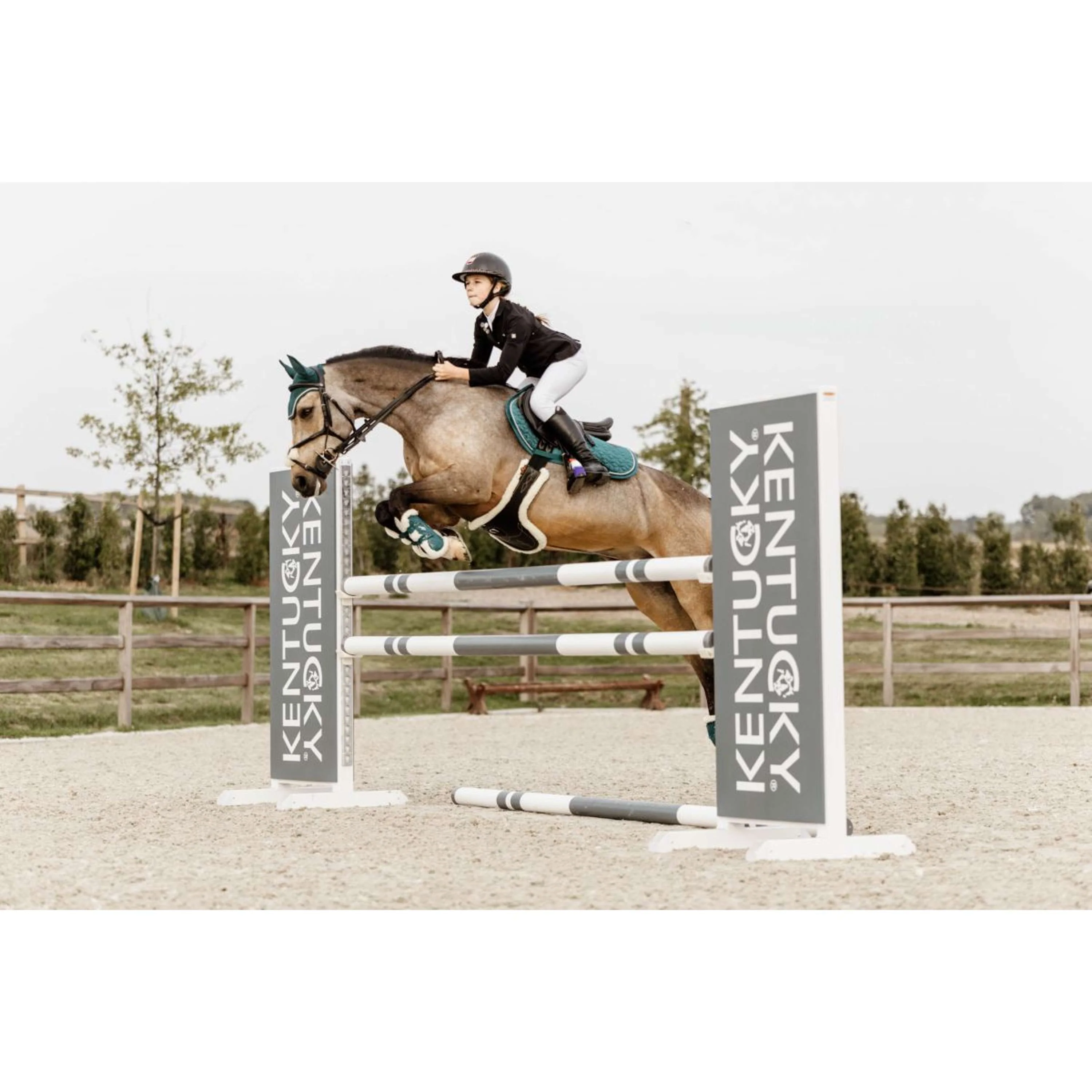 Kentucky Horsewear Protèges-Tendons Bamboo Elastic Vegan Sheepskin Émeraude - Image 9