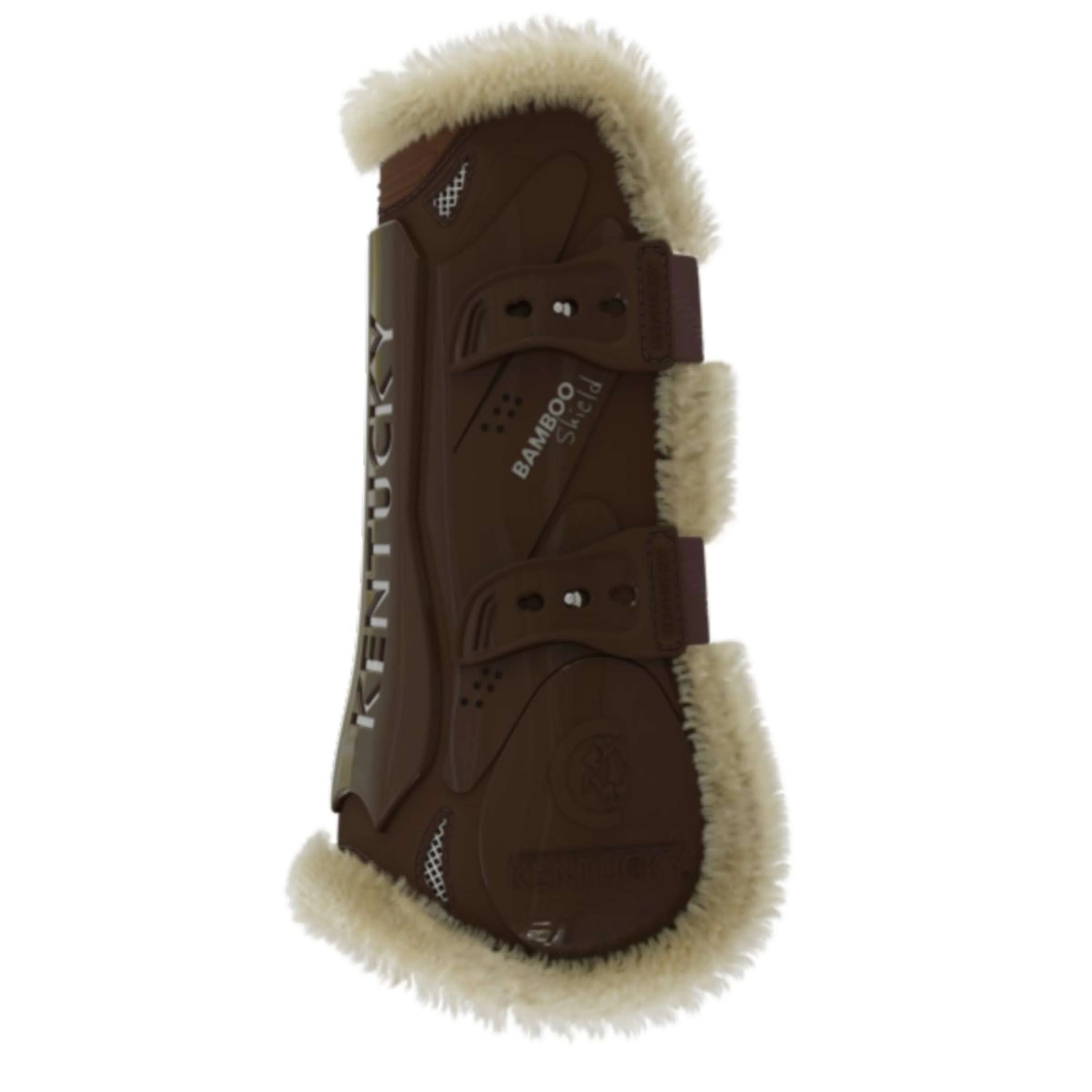 Kentucky Horsewear Protèges-Tendons Bamboo Elastic Vegan Sheepskin Marron - Image 3