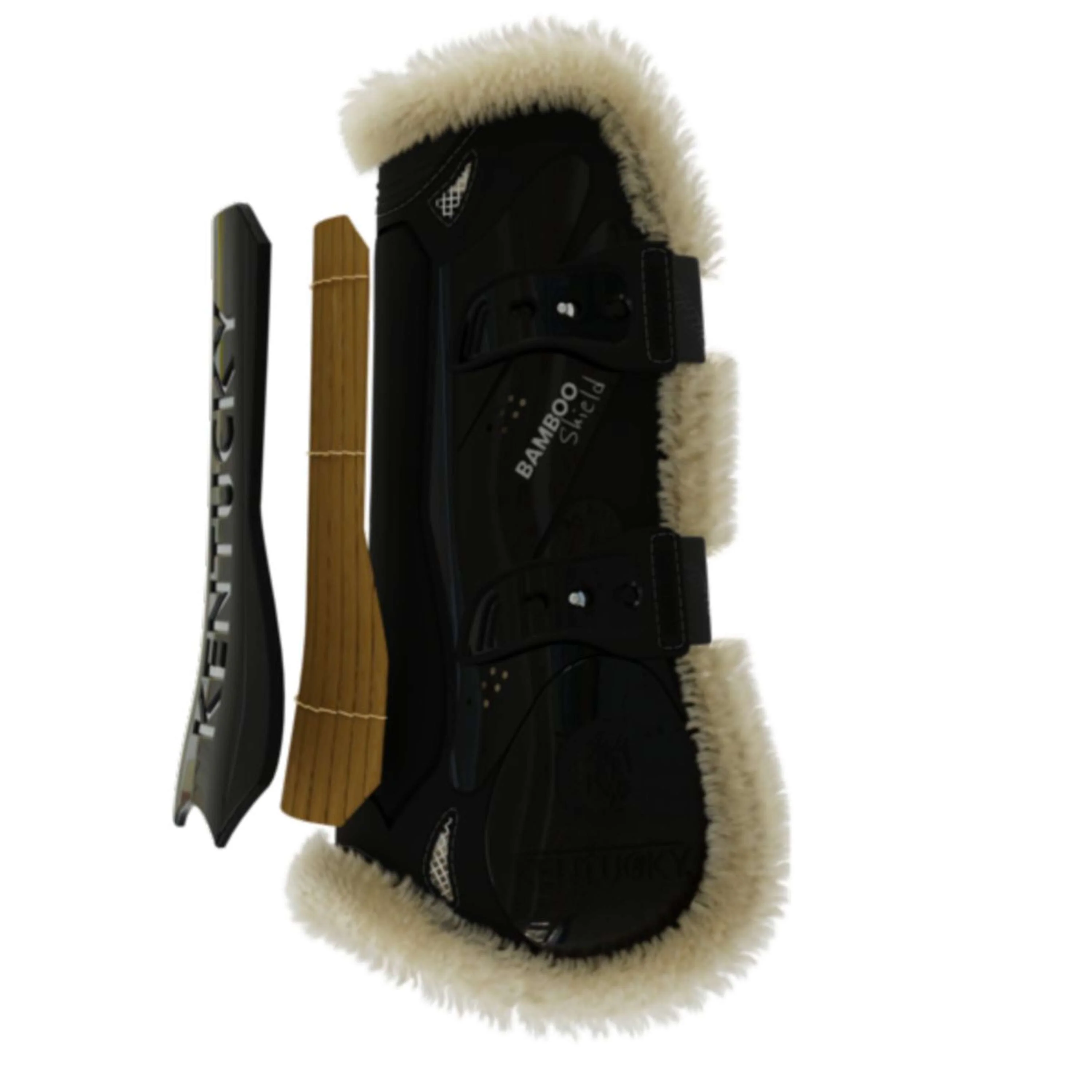 Kentucky Horsewear Protèges-Tendons Bamboo Elastic Vegan Sheepskin Noir - Image 5