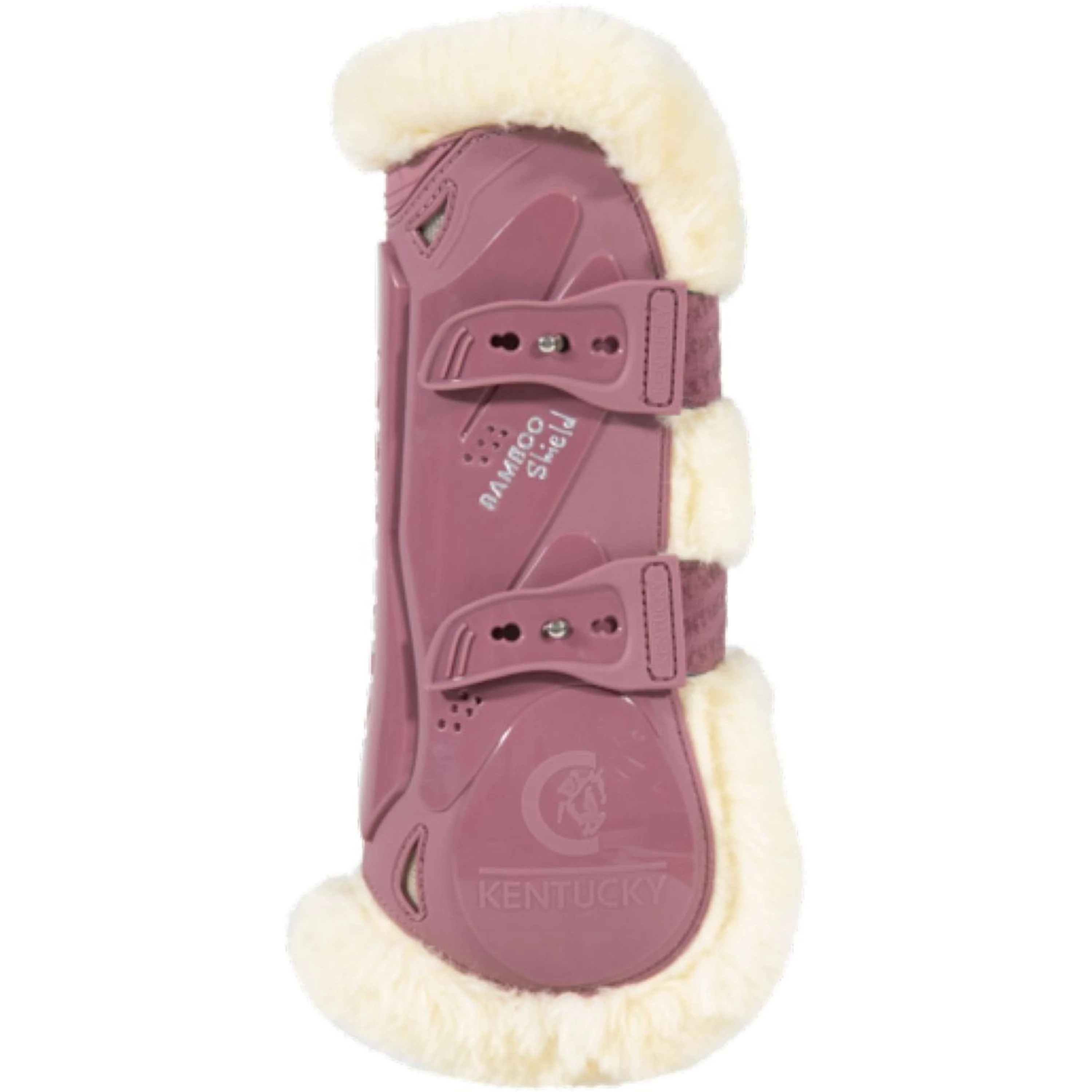 Kentucky Horsewear Protèges-Tendons Bamboo Elastic Vegan Sheepskin Rose Vieux - Image 2