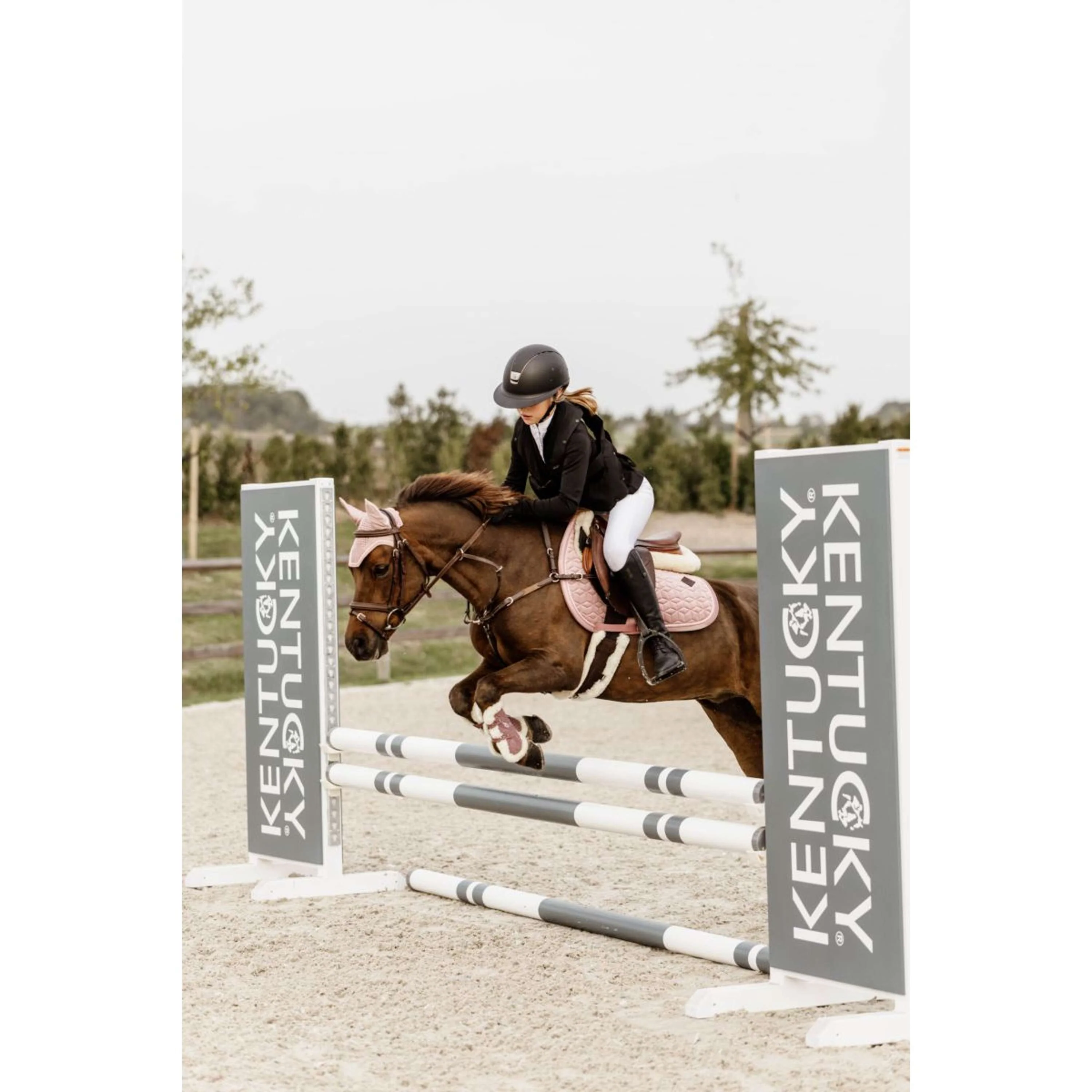 Kentucky Horsewear Protèges-Tendons Bamboo Elastic Vegan Sheepskin Rose Vieux - Image 6