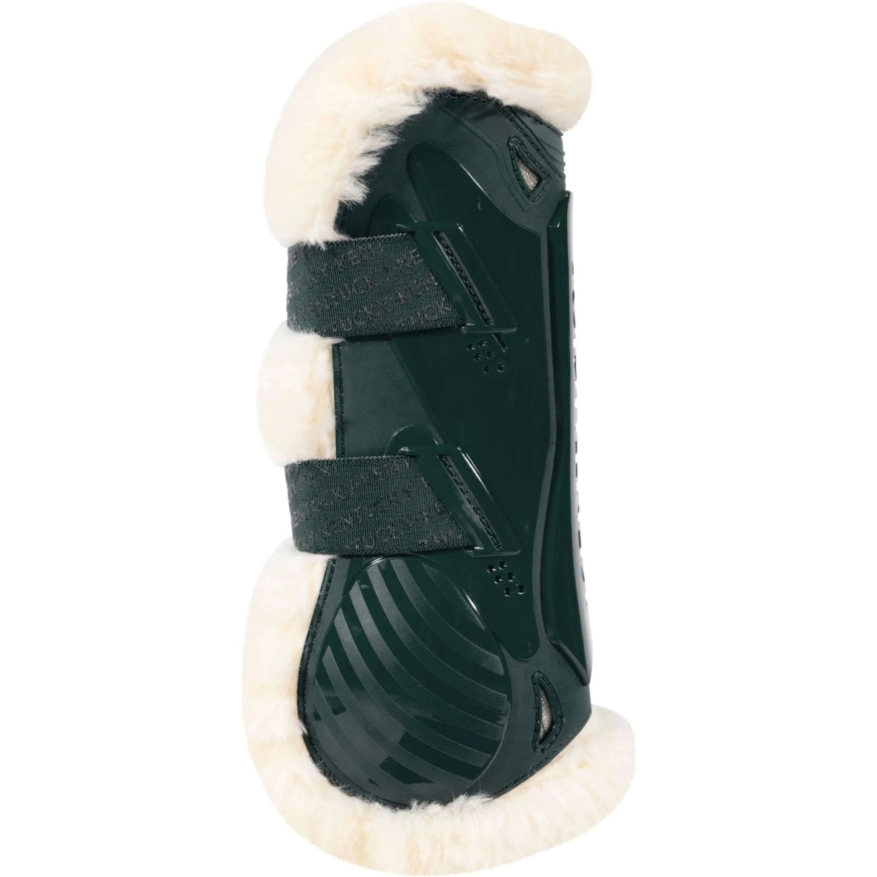 Kentucky Horsewear Protèges-Tendons Bamboo Elastic Vegan Sheepskin Vert foncé - Image 2