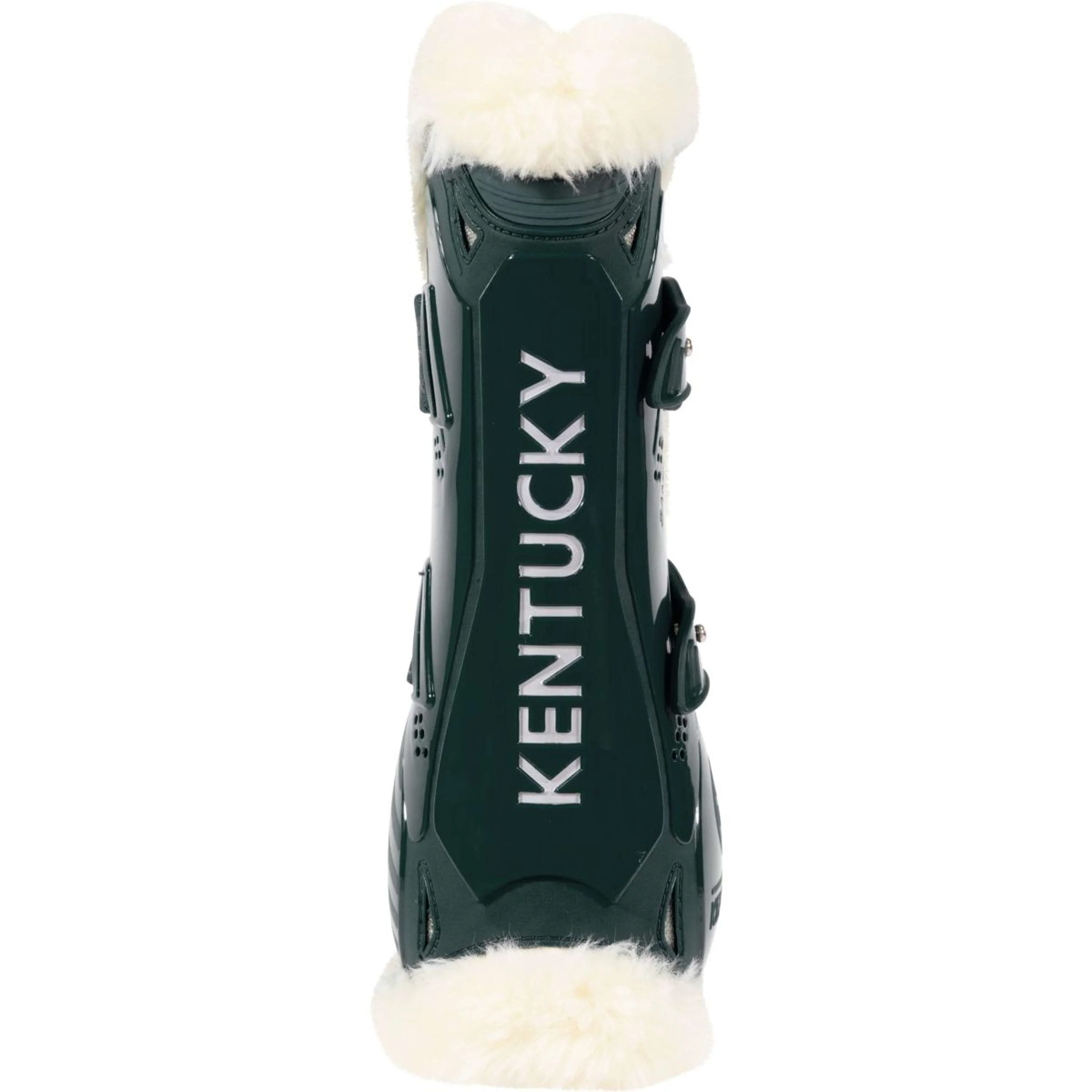 Kentucky Horsewear Protèges-Tendons Bamboo Elastic Vegan Sheepskin Vert foncé - Image 3