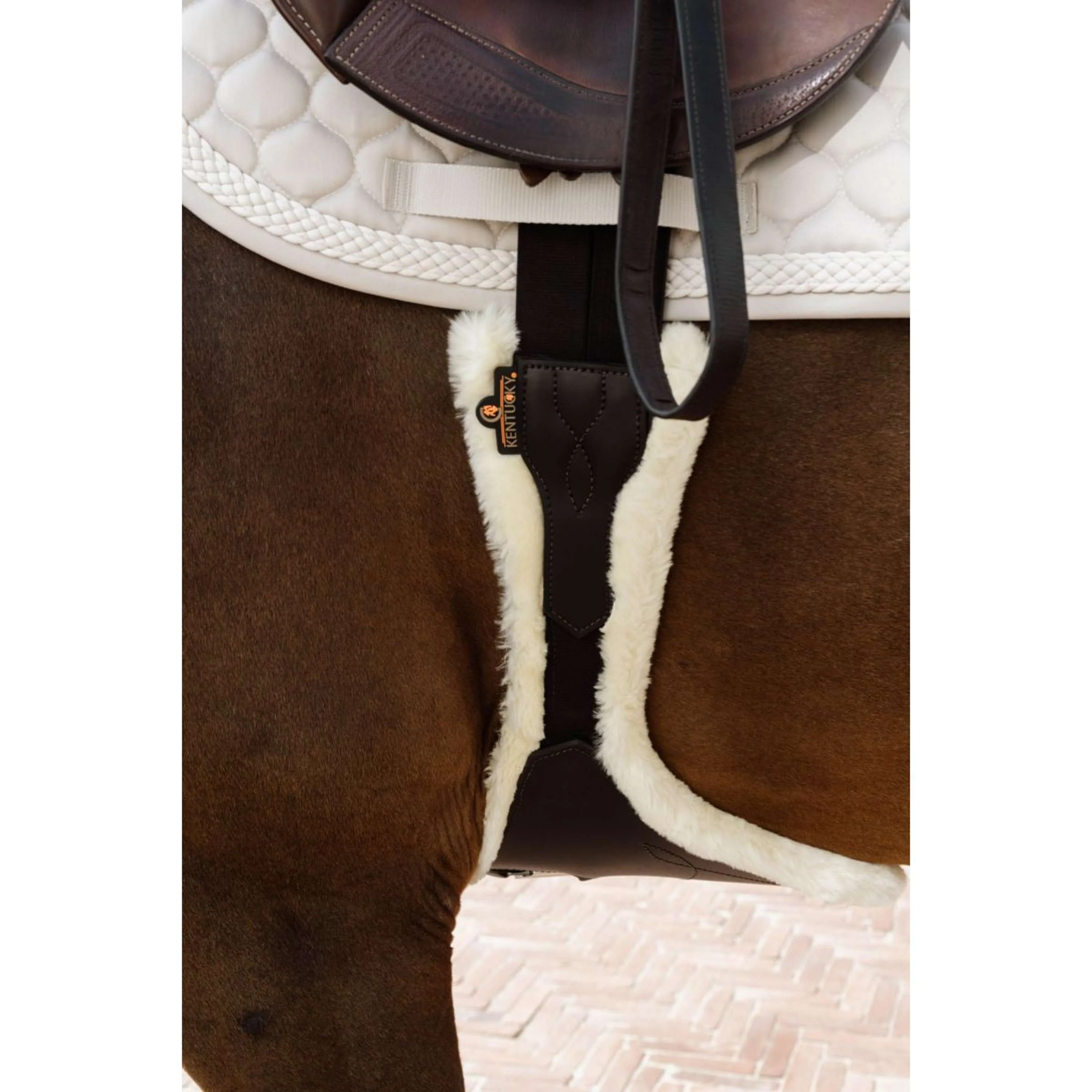 Kentucky Horsewear Sangle d'Obstacle Anatomic Sheepskin Marron - Image 2