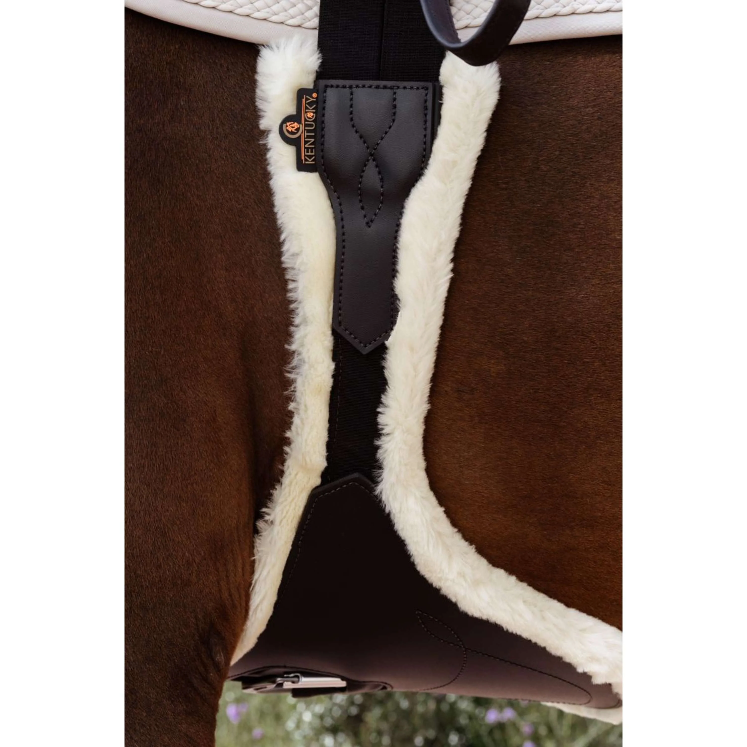 Kentucky Horsewear Sangle d'Obstacle Anatomic Sheepskin Marron - Image 6