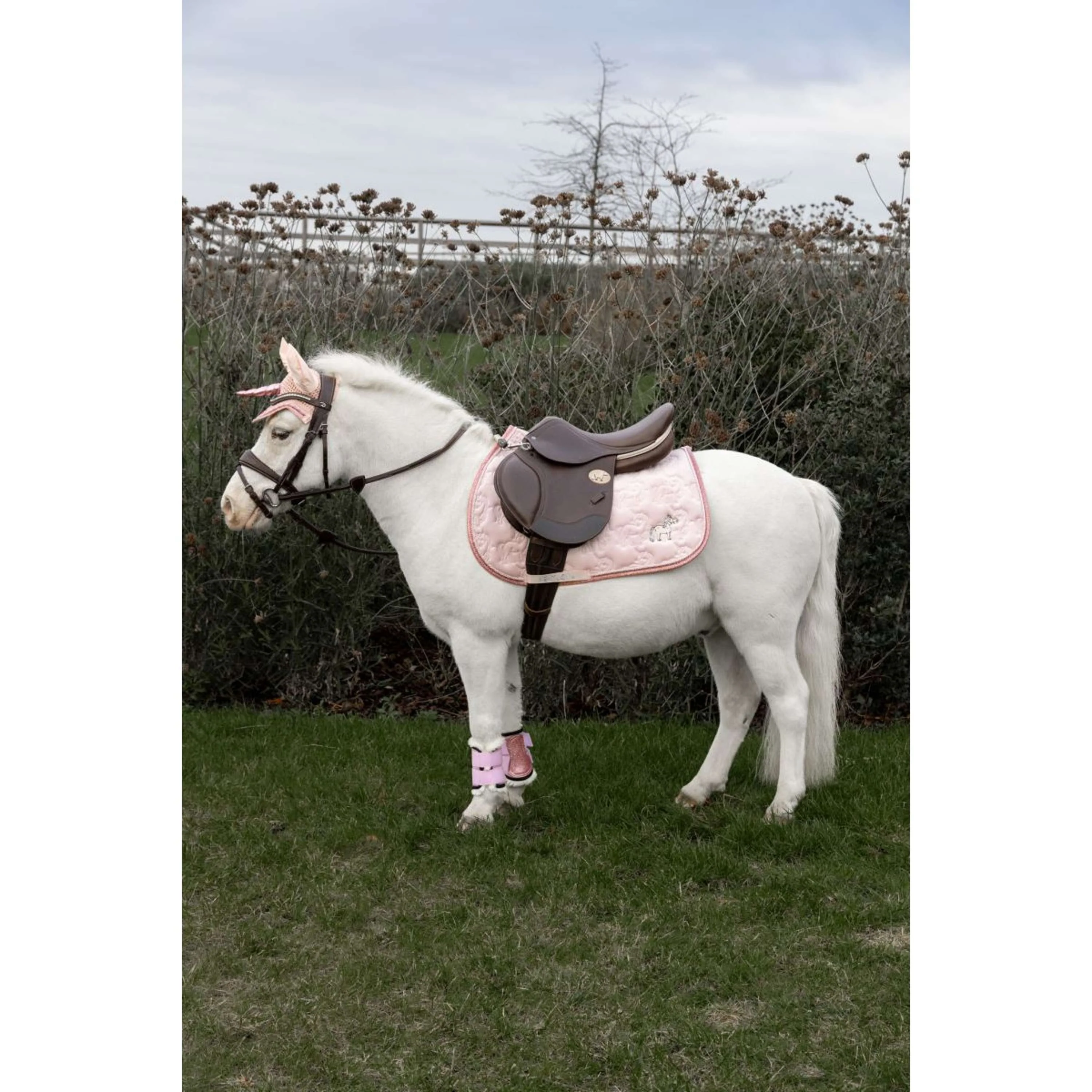 Kentucky Horsewear Tapis de Selle Glitter Unicorn de Saut Soft Rose - Image 2