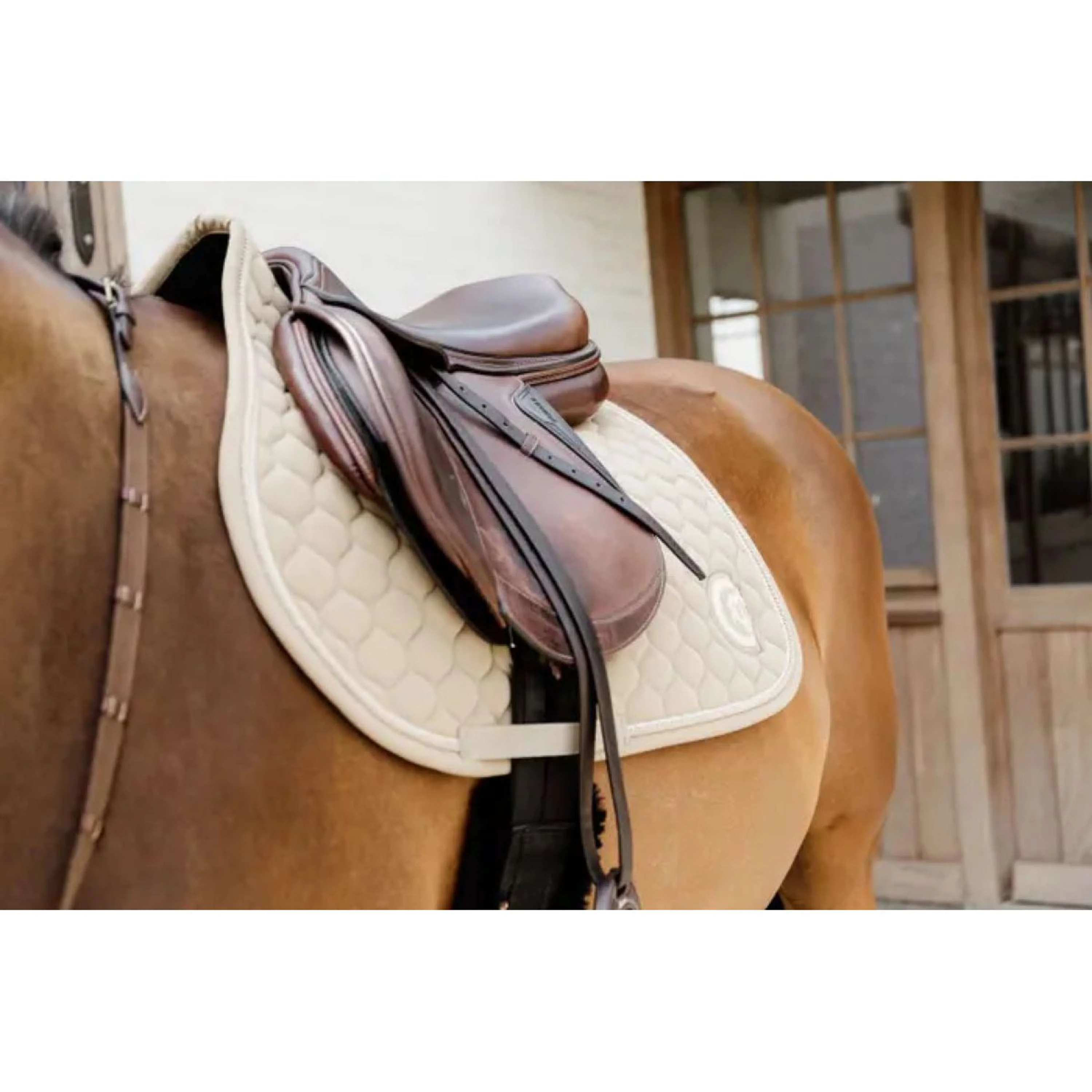 Kentucky Horsewear Tapis de Selle Onion Quilt 3D Logo de Saut Beige - Image 3