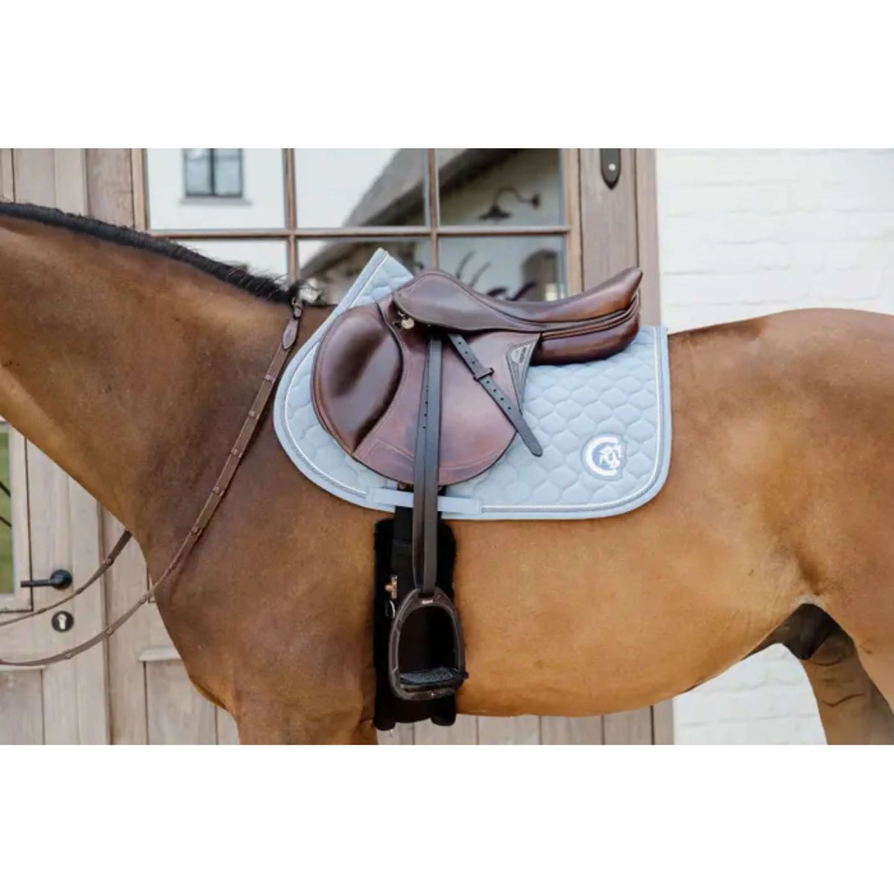 Kentucky Horsewear Tapis de Selle Onion Quilt 3D Logo de Saut Bleu Clair - Image 2