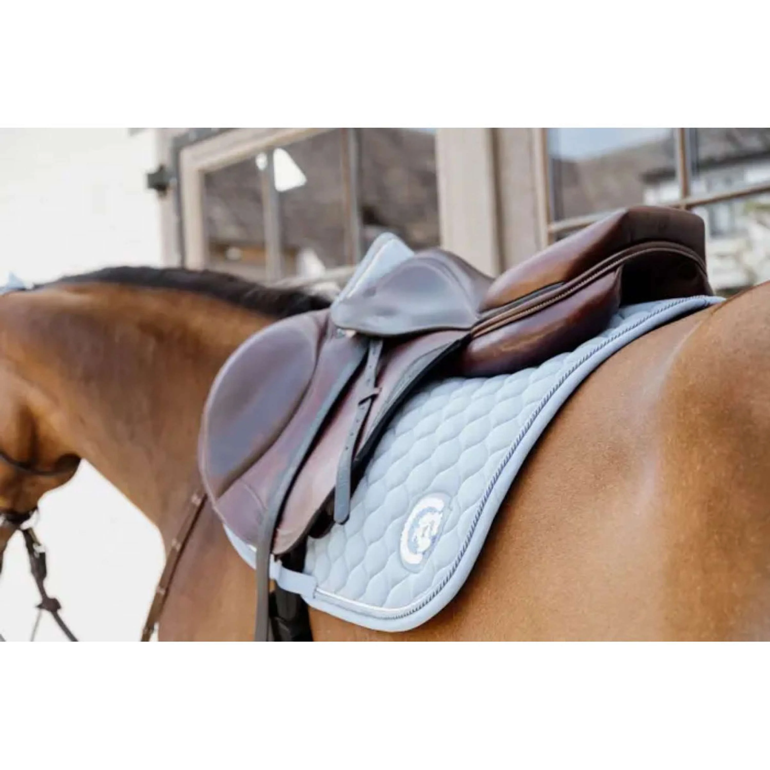 Kentucky Horsewear Tapis de Selle Onion Quilt 3D Logo de Saut Bleu Clair - Image 3