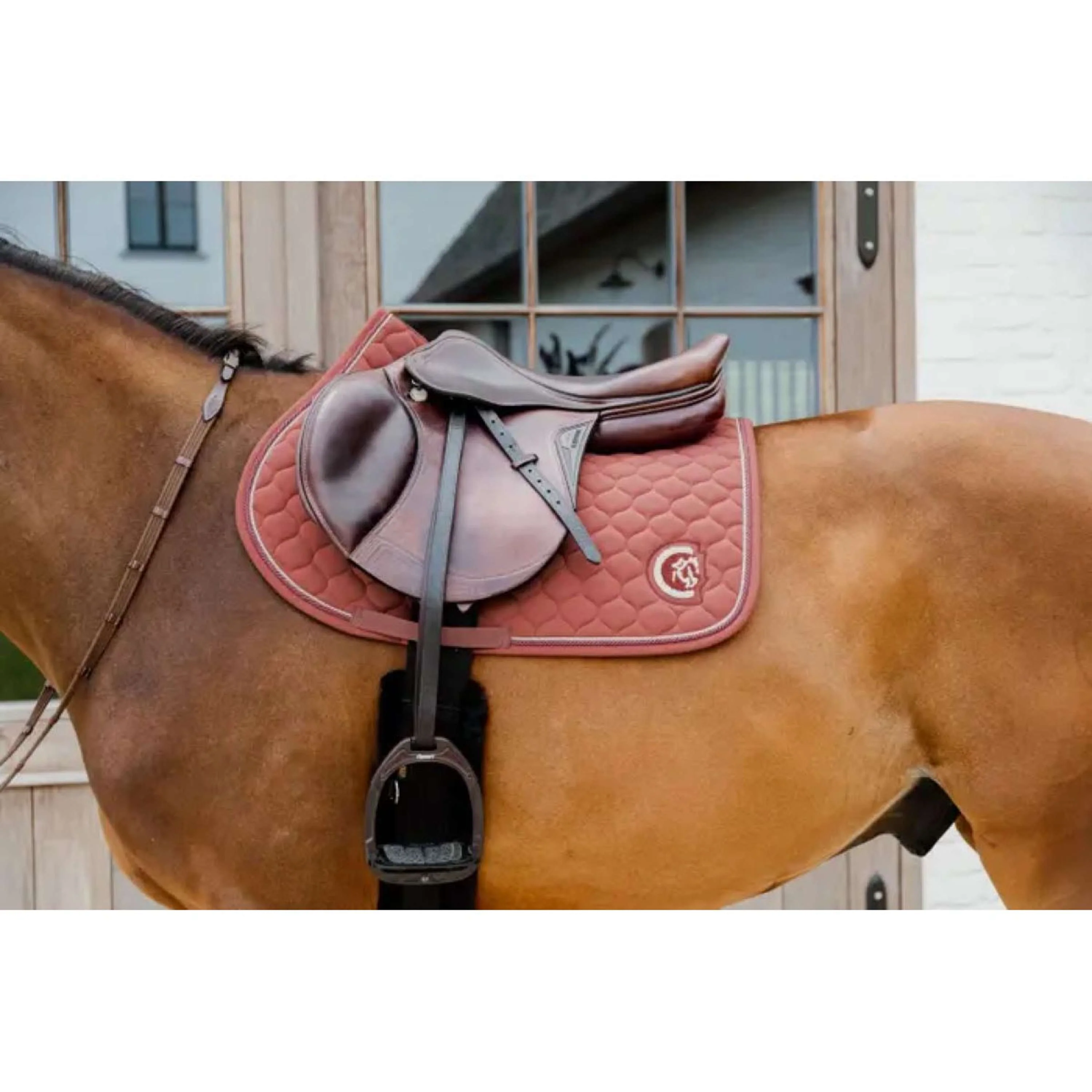 Kentucky Horsewear Tapis de Selle Onion Quilt 3D Logo de Saut Fuchsia - Image 2
