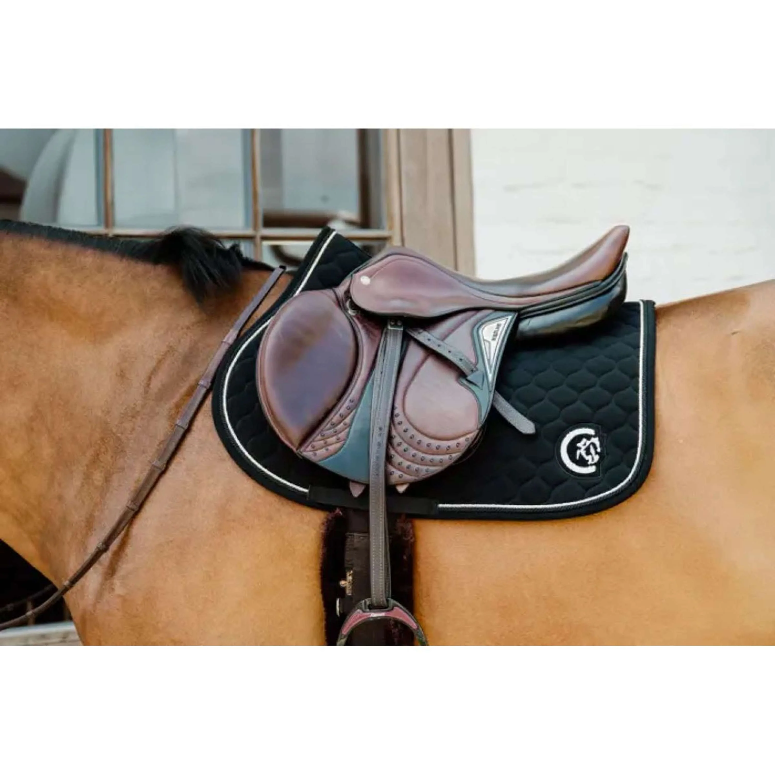 Kentucky Horsewear Tapis de Selle Onion Quilt 3D Logo de Saut Noir - Image 2
