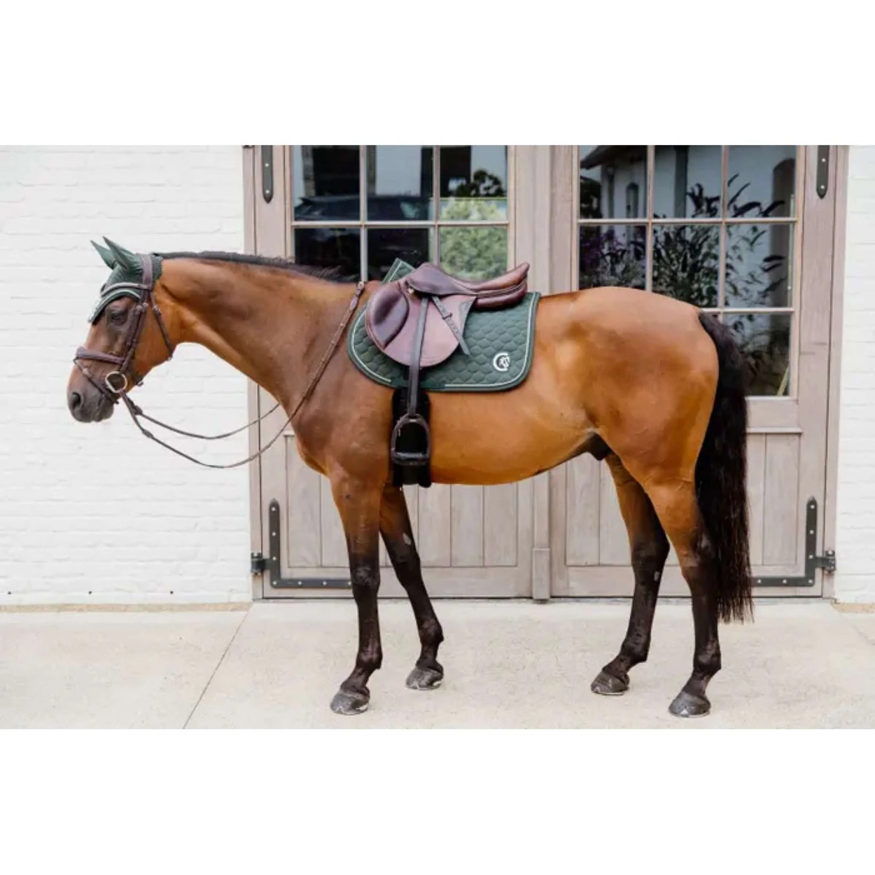 Kentucky Horsewear Tapis de Selle Onion Quilt 3D Logo de Saut Pine Green - Image 4