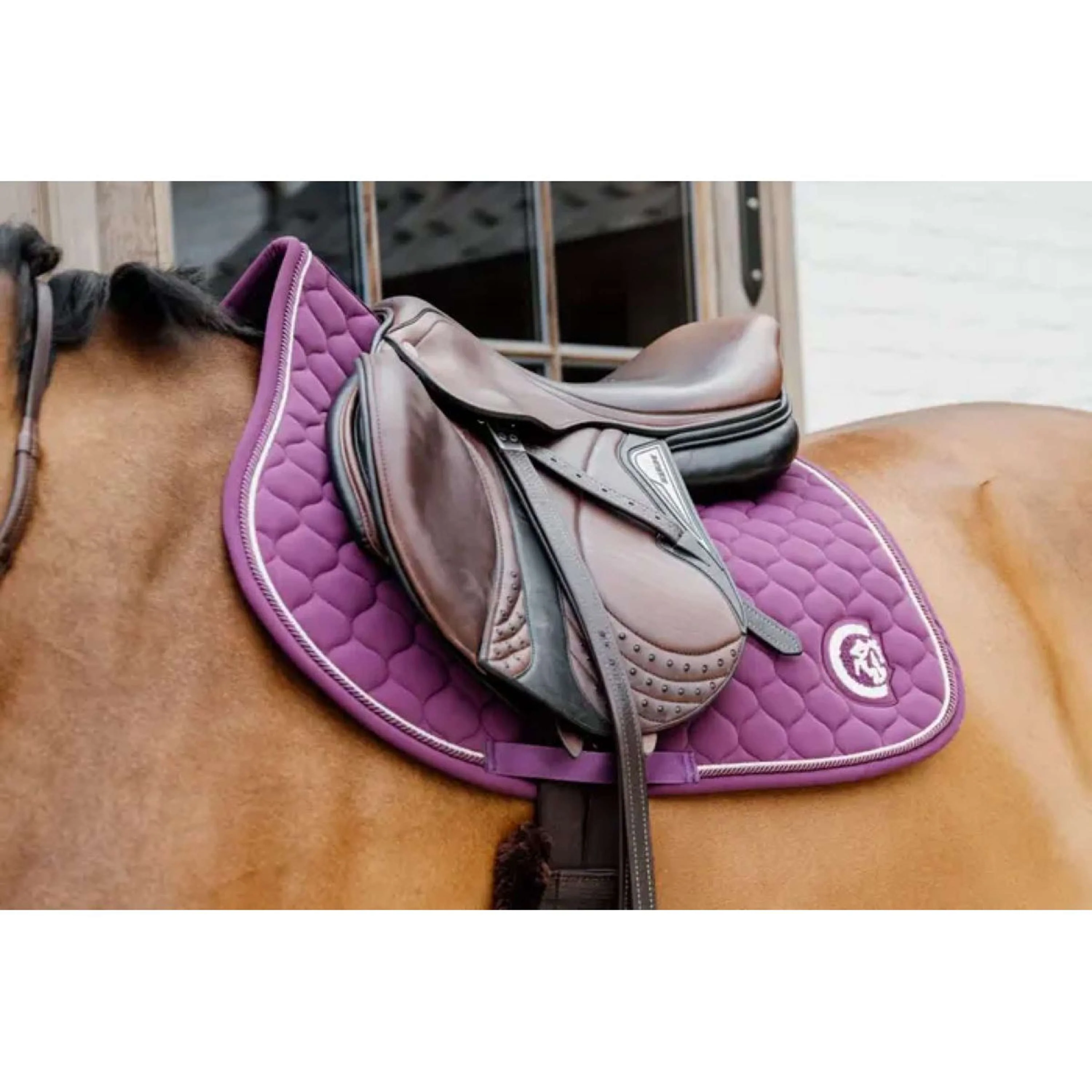 Kentucky Horsewear Tapis de Selle Onion Quilt 3D Logo de Saut Violet - Image 2
