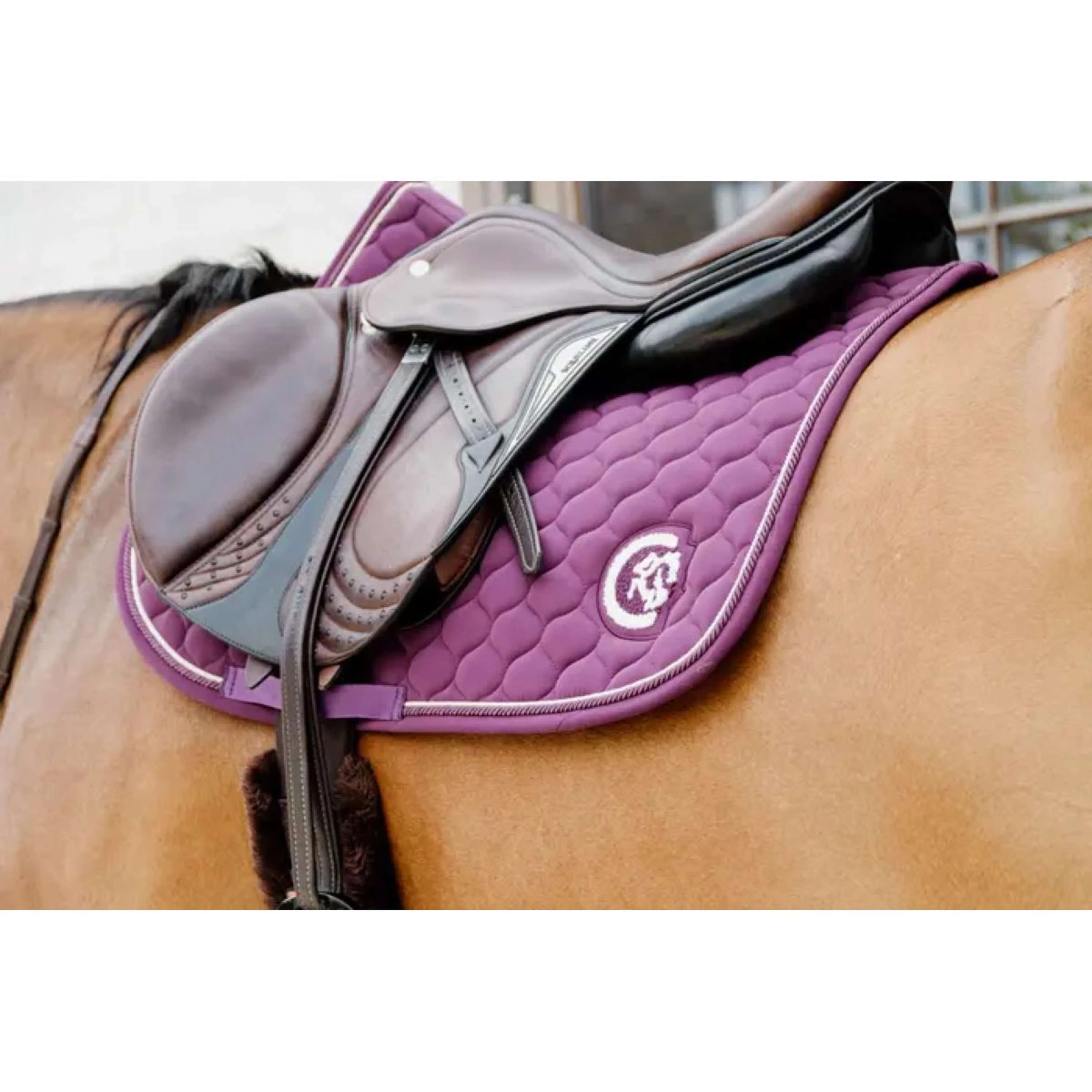 Kentucky Horsewear Tapis de Selle Onion Quilt 3D Logo de Saut Violet - Image 3