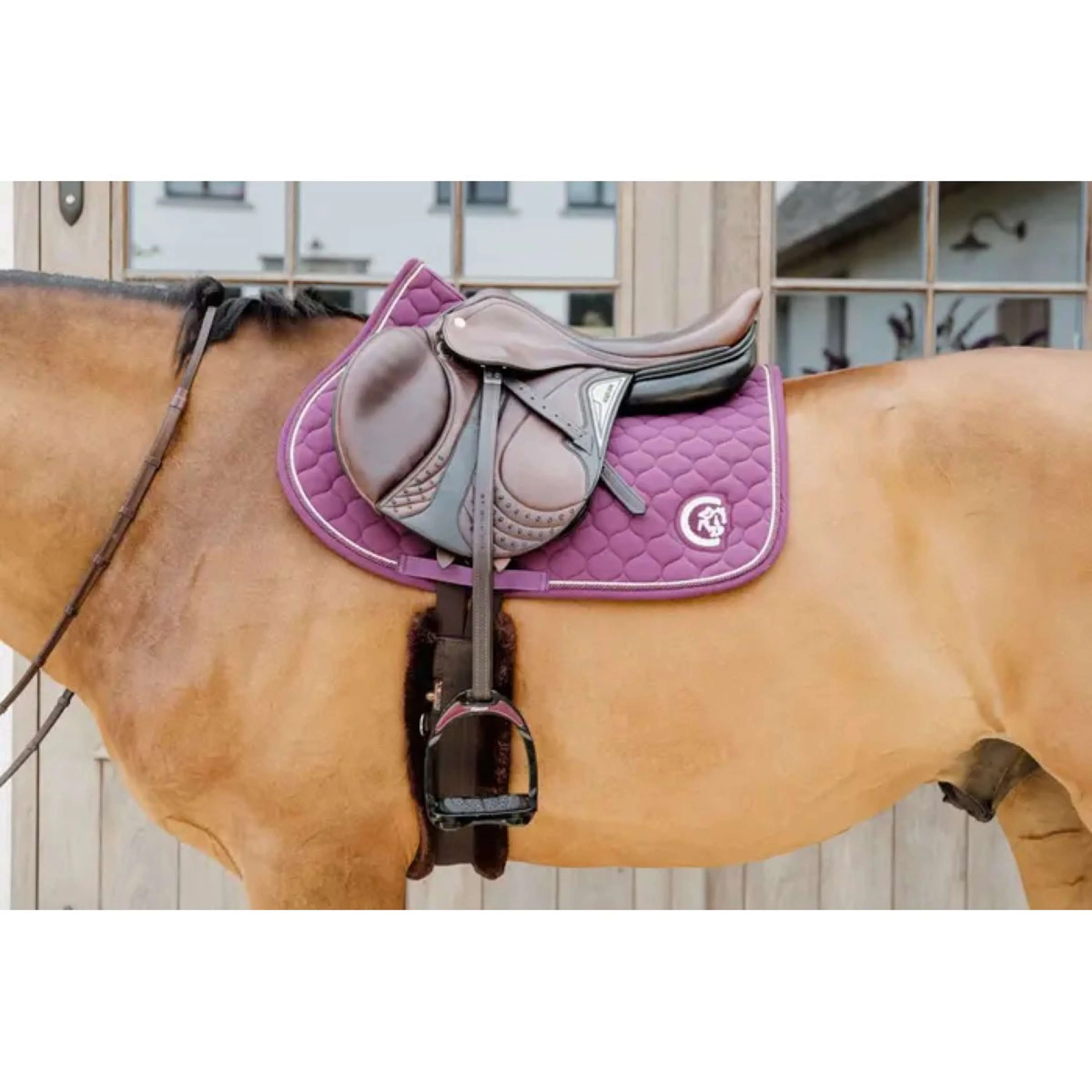 Kentucky Horsewear Tapis de Selle Onion Quilt 3D Logo de Saut Violet - Image 4