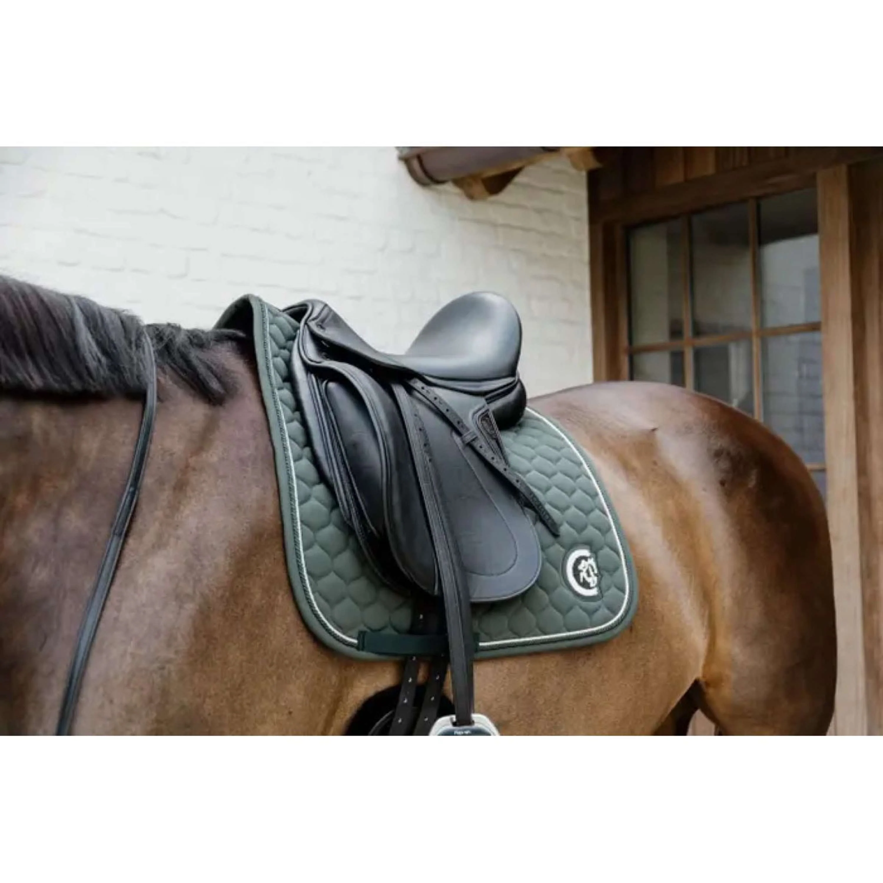 Kentucky Horsewear Tapis de Selle Onion Quilt 3D Logo Dressage Pine Green - Image 4