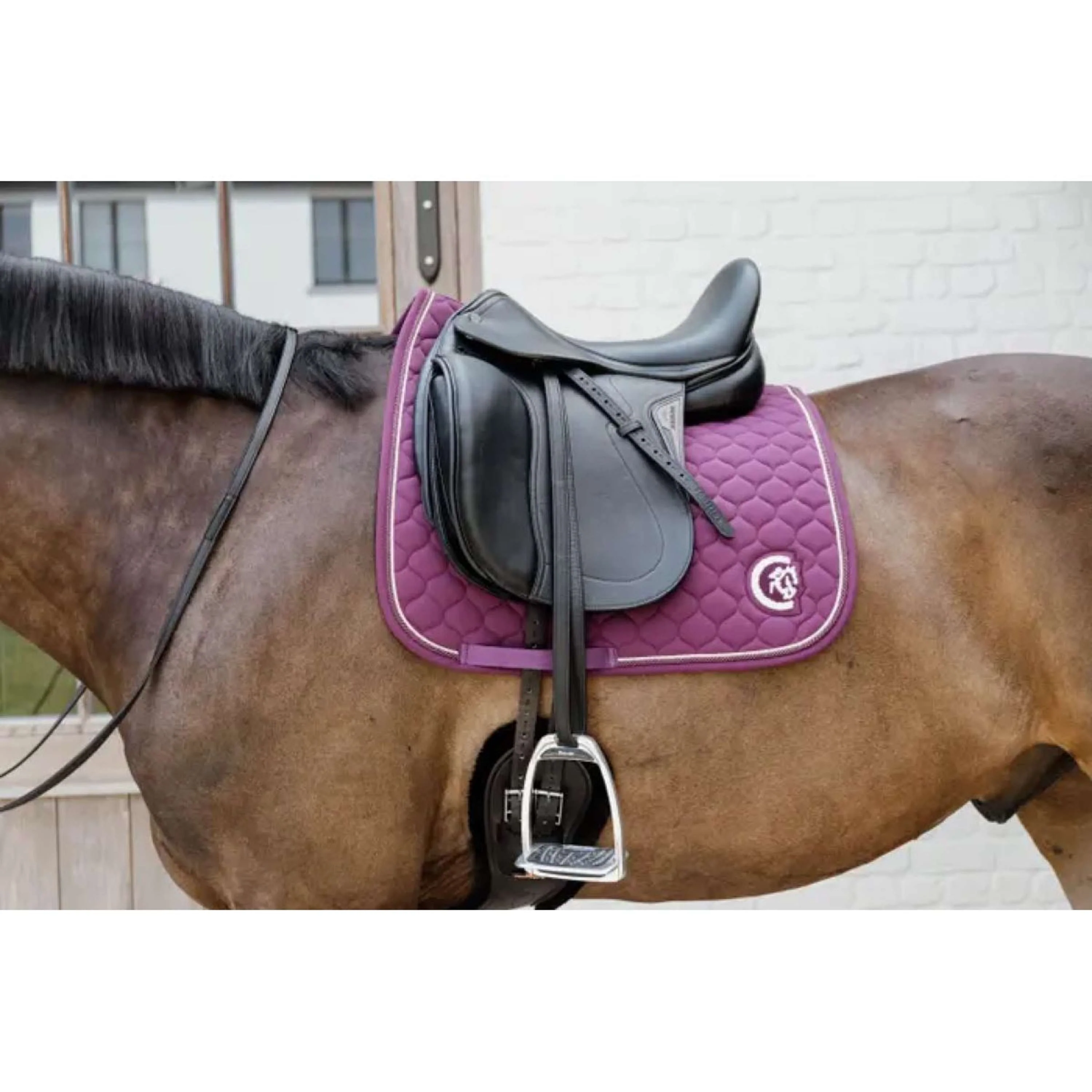 Kentucky Horsewear Tapis de Selle Onion Quilt 3D Logo Dressage Violet - Image 2