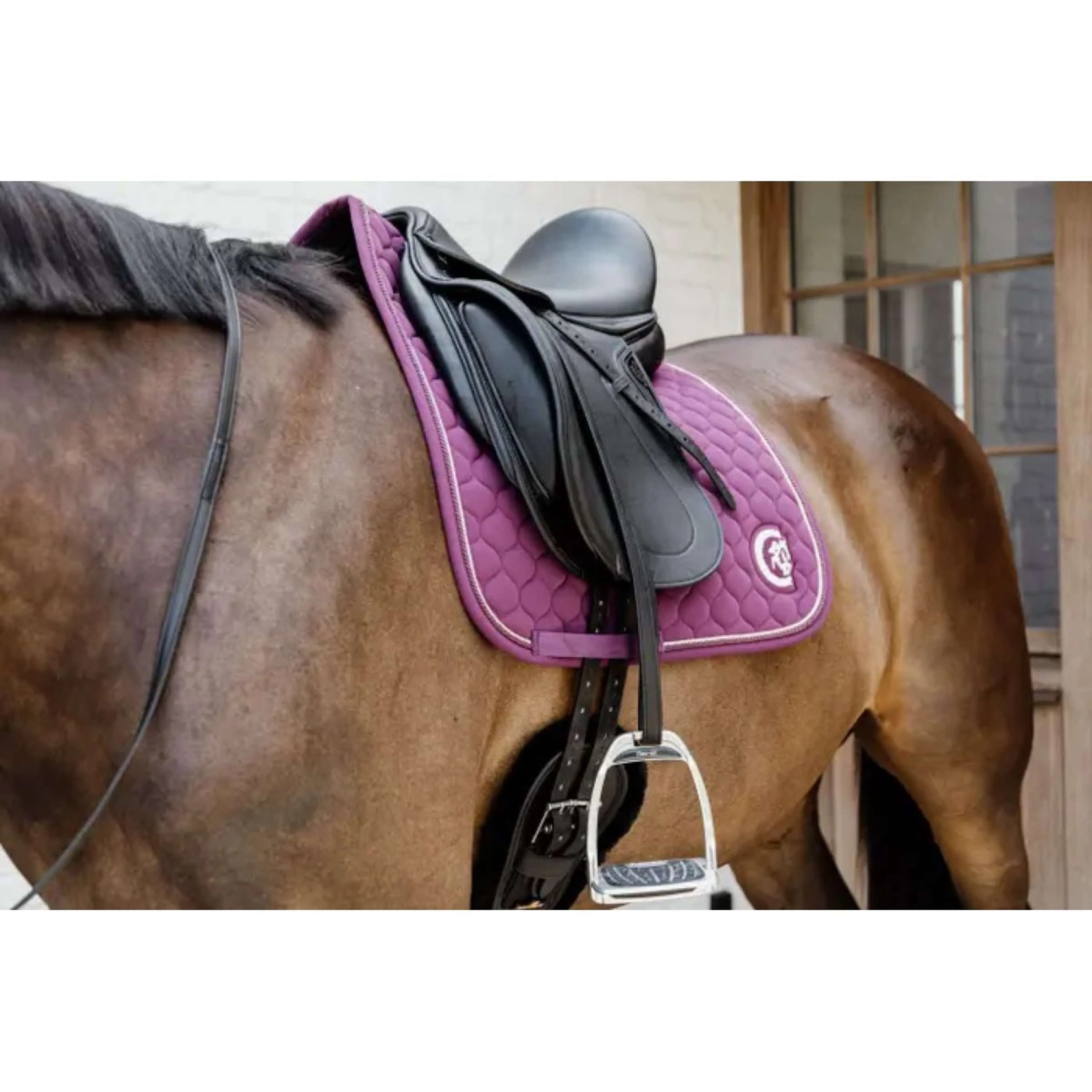 Kentucky Horsewear Tapis de Selle Onion Quilt 3D Logo Dressage Violet - Image 3