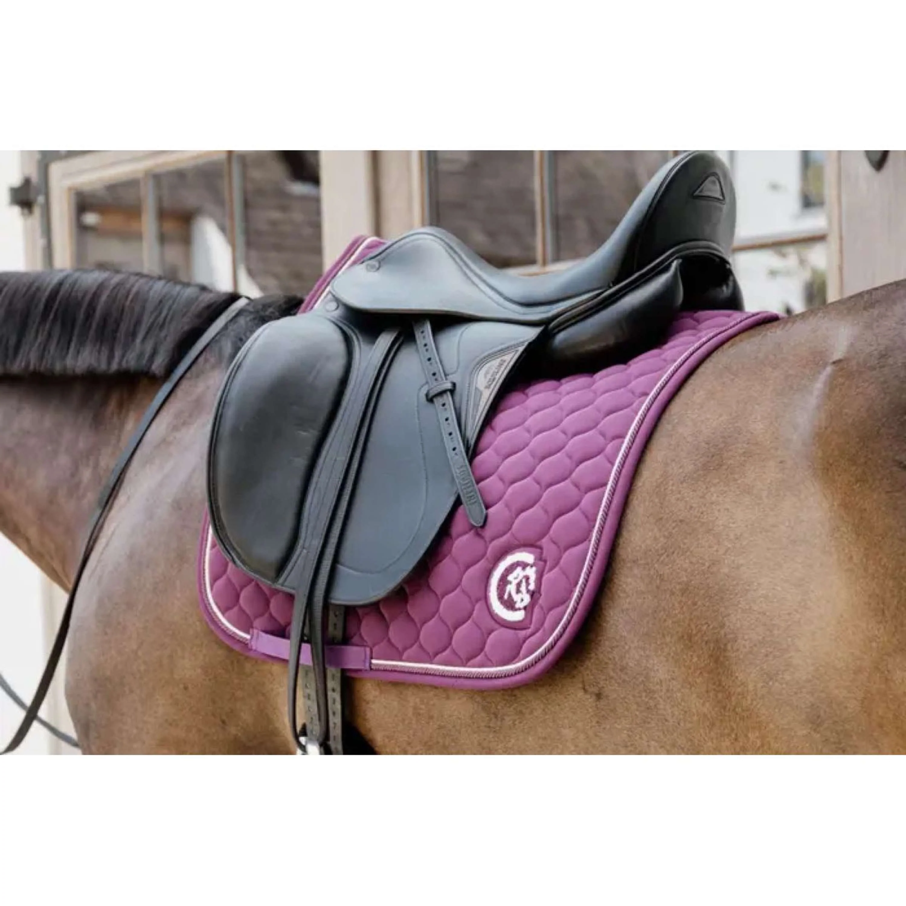 Kentucky Horsewear Tapis de Selle Onion Quilt 3D Logo Dressage Violet - Image 4