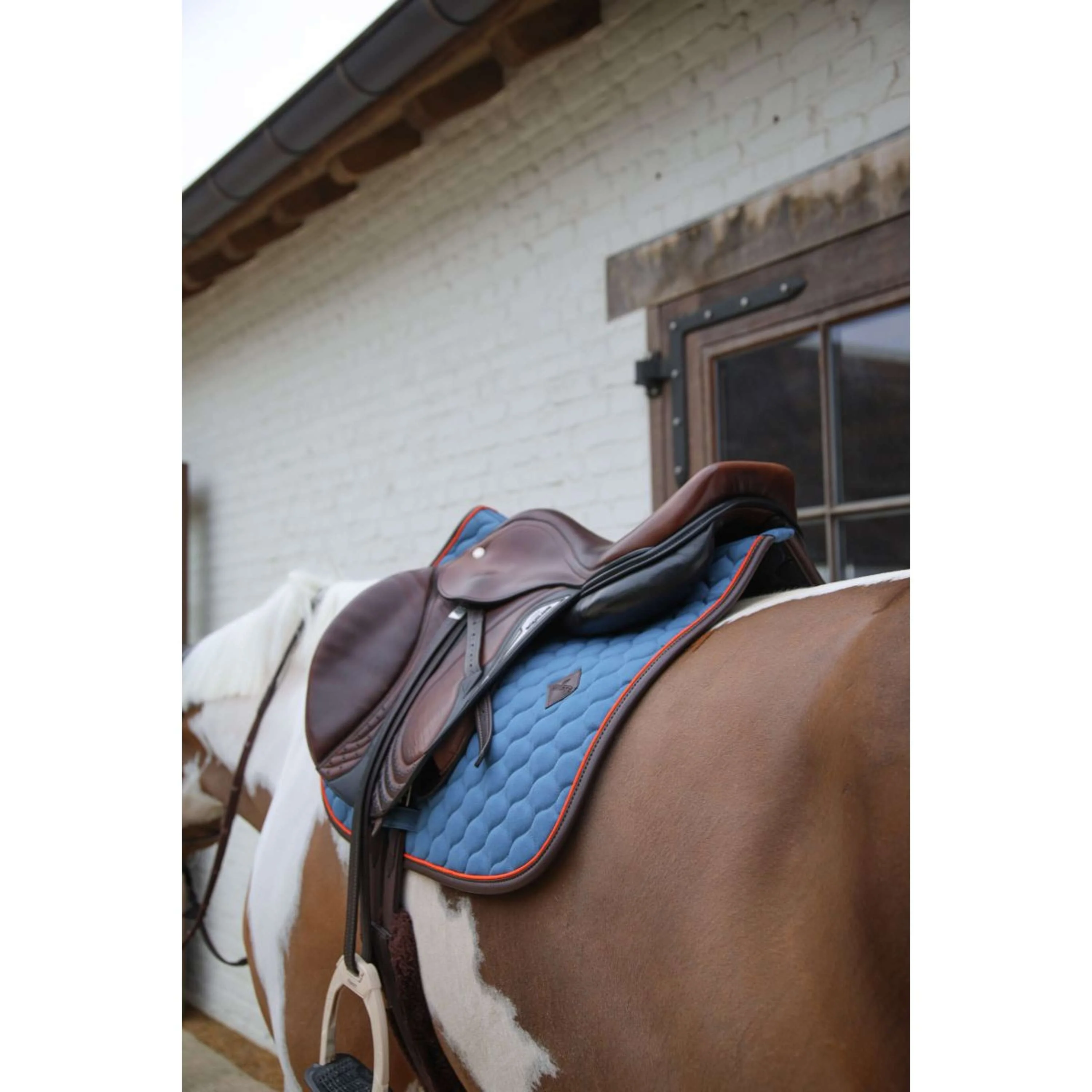 Kentucky Horsewear Tapis de Selle Onion Quilt Leather Neon de Saut Bleu - Image 5