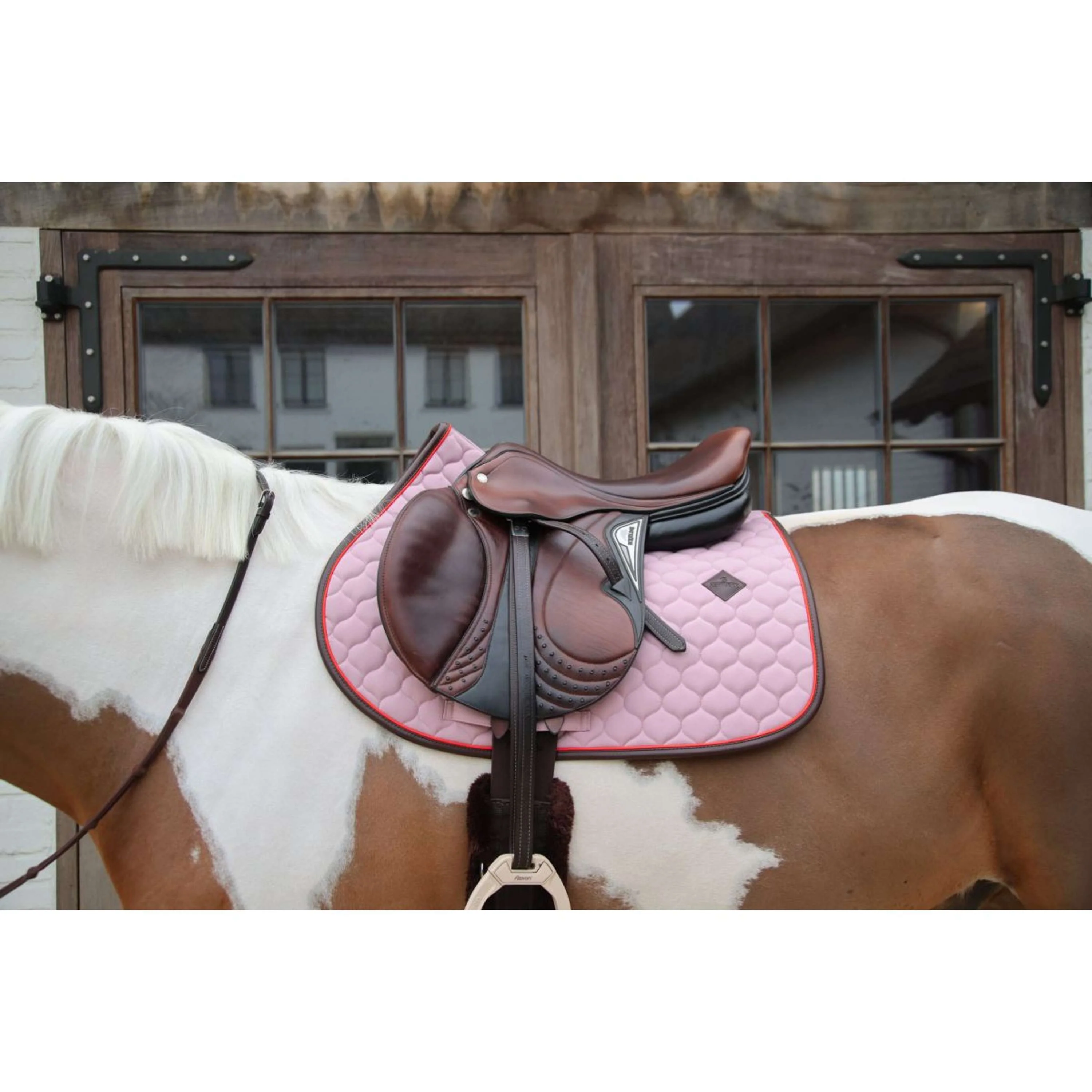Kentucky Horsewear Tapis de Selle Onion Quilt Leather Neon de Saut Lavande - Image 3