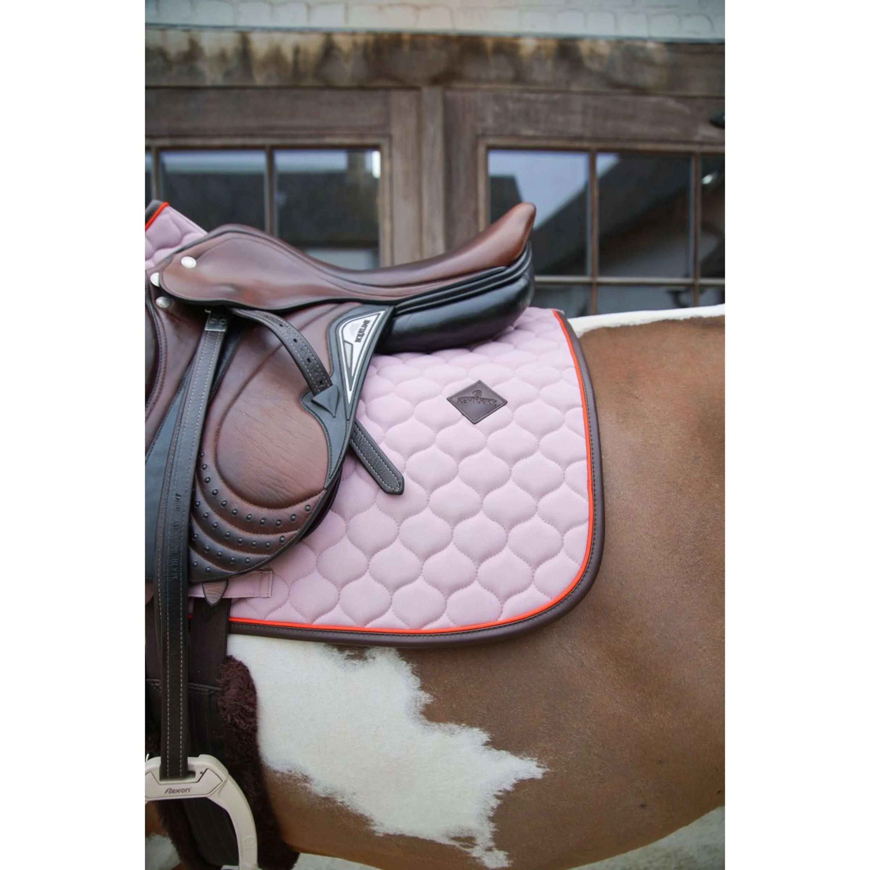 Kentucky Horsewear Tapis de Selle Onion Quilt Leather Neon de Saut Lavande - Image 5
