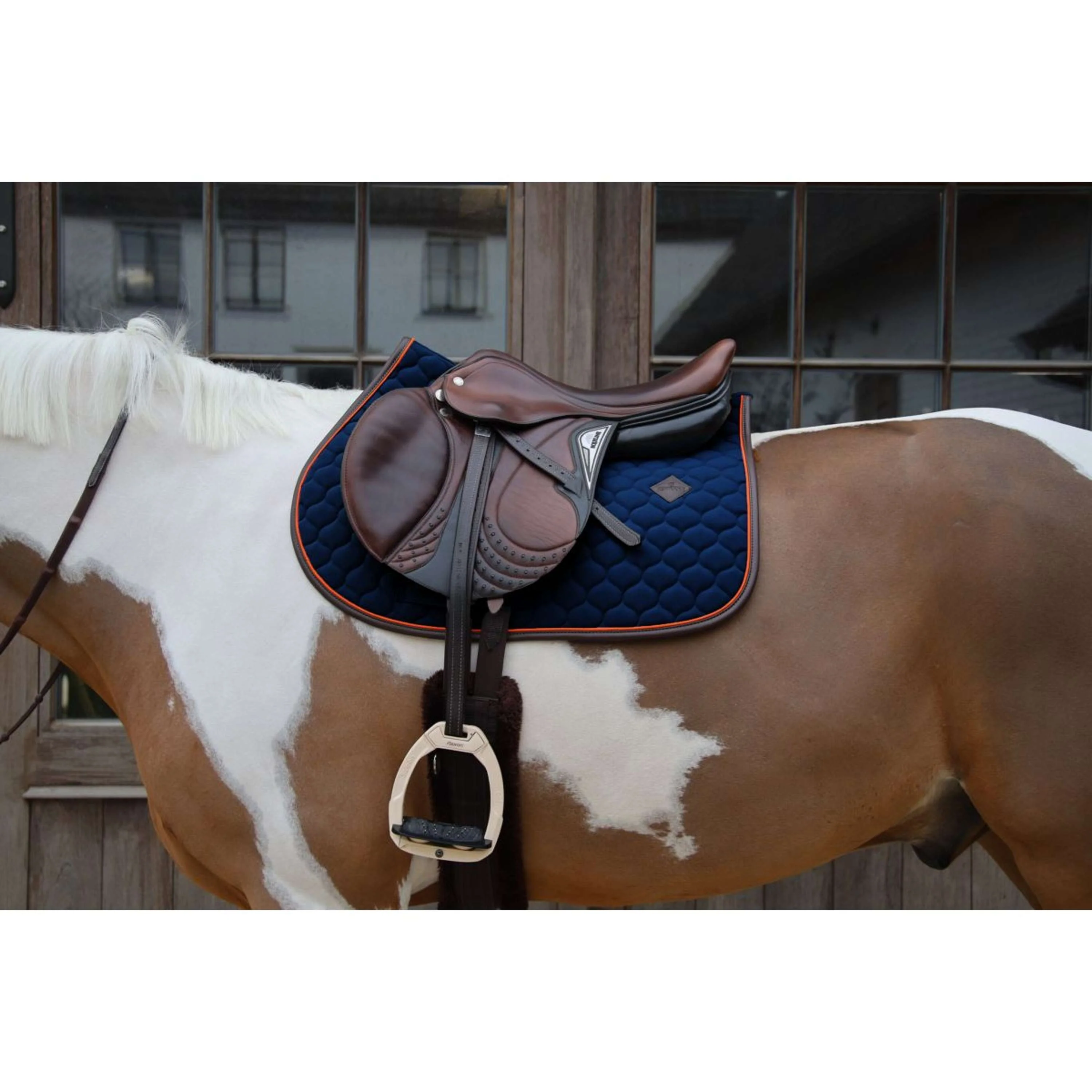 Kentucky Horsewear Tapis de Selle Onion Quilt Leather Neon de Saut Marin - Image 3