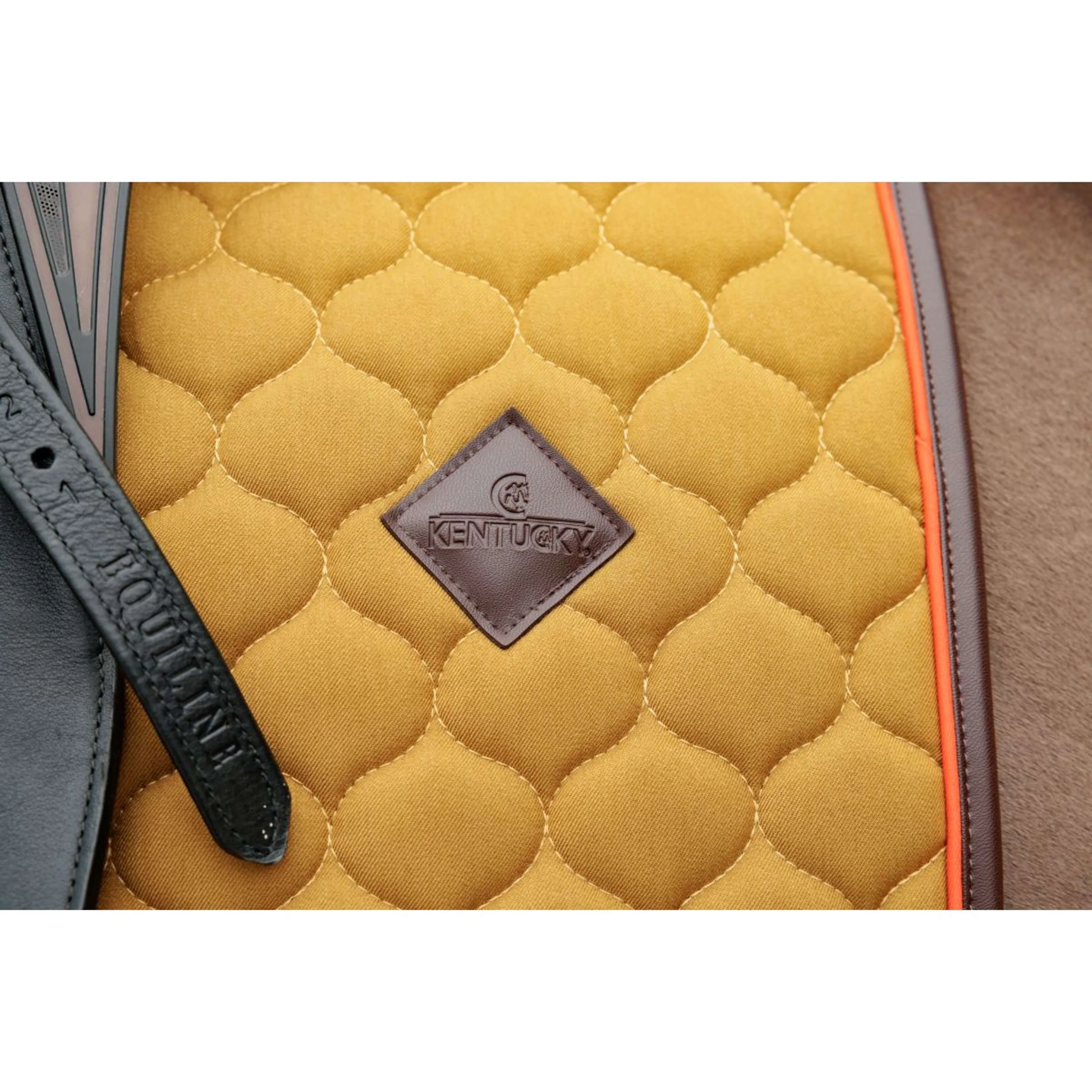 Kentucky Horsewear Tapis de Selle Onion Quilt Leather Neon Dressage Kaki - Image 4