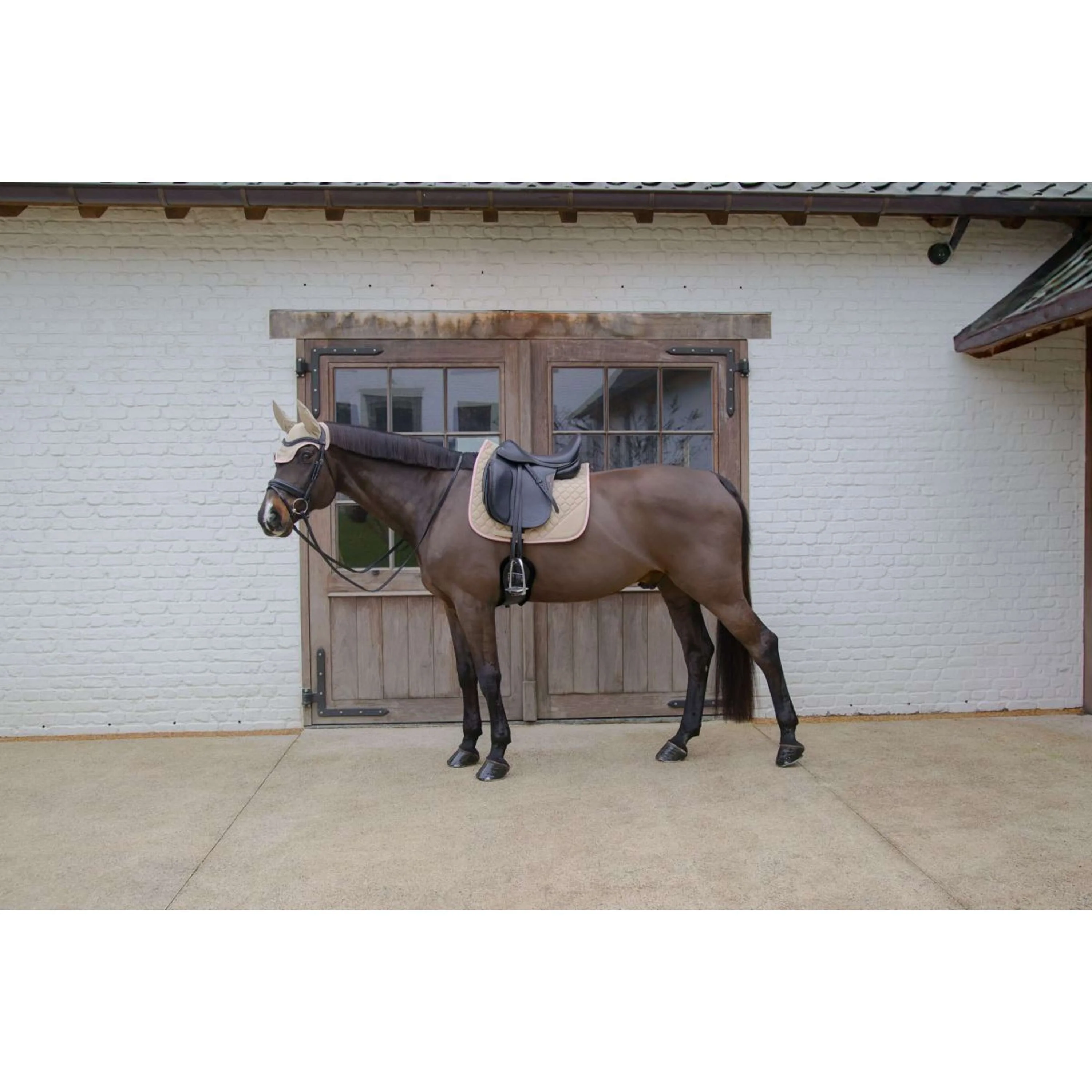 Kentucky Horsewear Tapis de Selle Softshell Onion Quilt Dressage Beige/Vieux Rose - Image 7