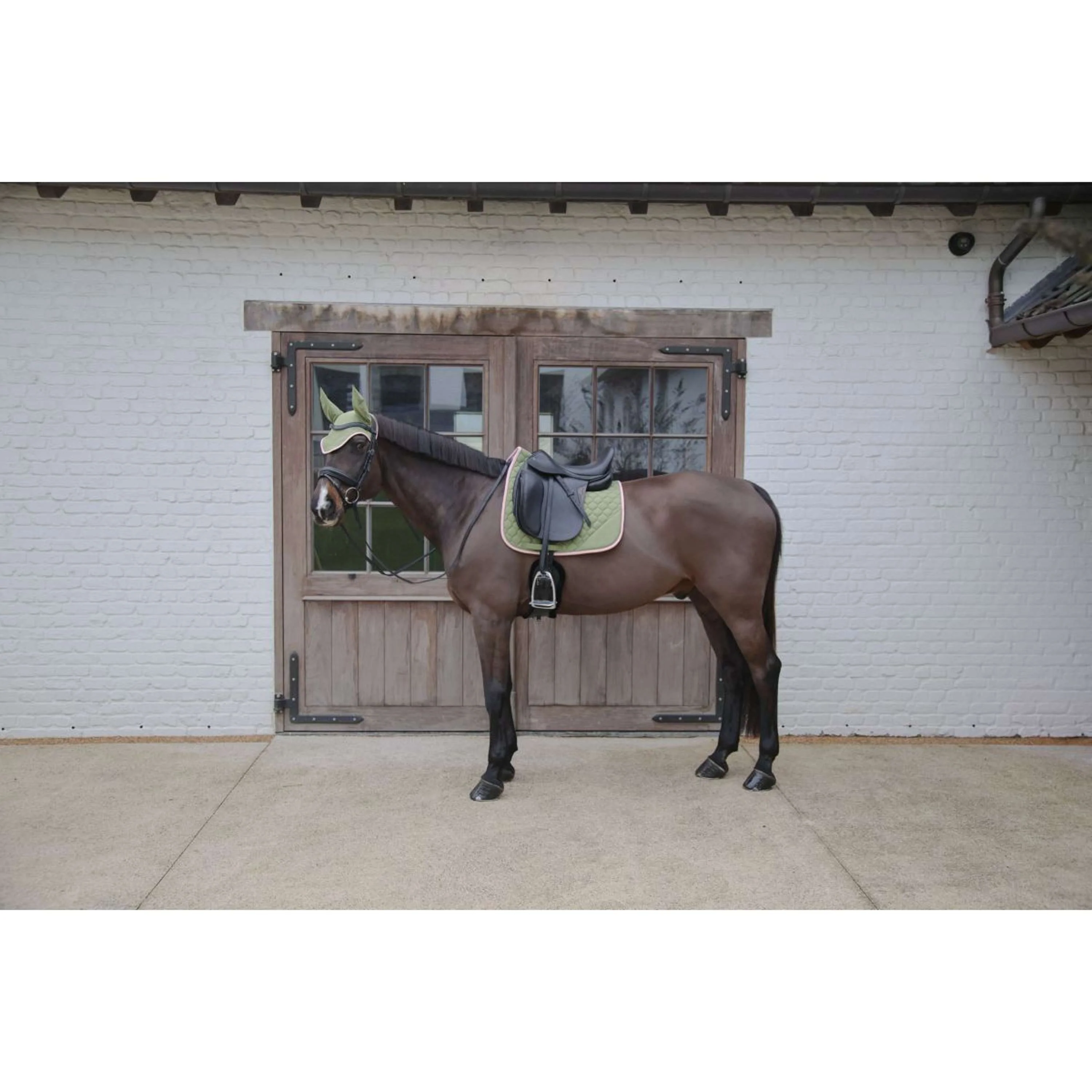 Kentucky Horsewear Tapis de Selle Softshell Onion Quilt Dressage Kaki/Vieux Rose - Image 8