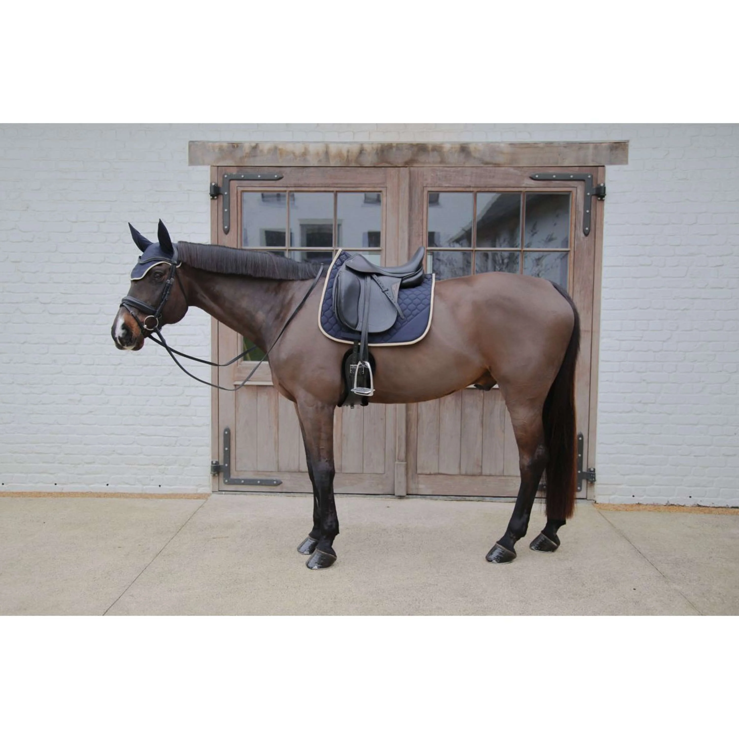 Kentucky Horsewear Tapis de Selle Softshell Onion Quilt Dressage Marin/Beige - Image 6