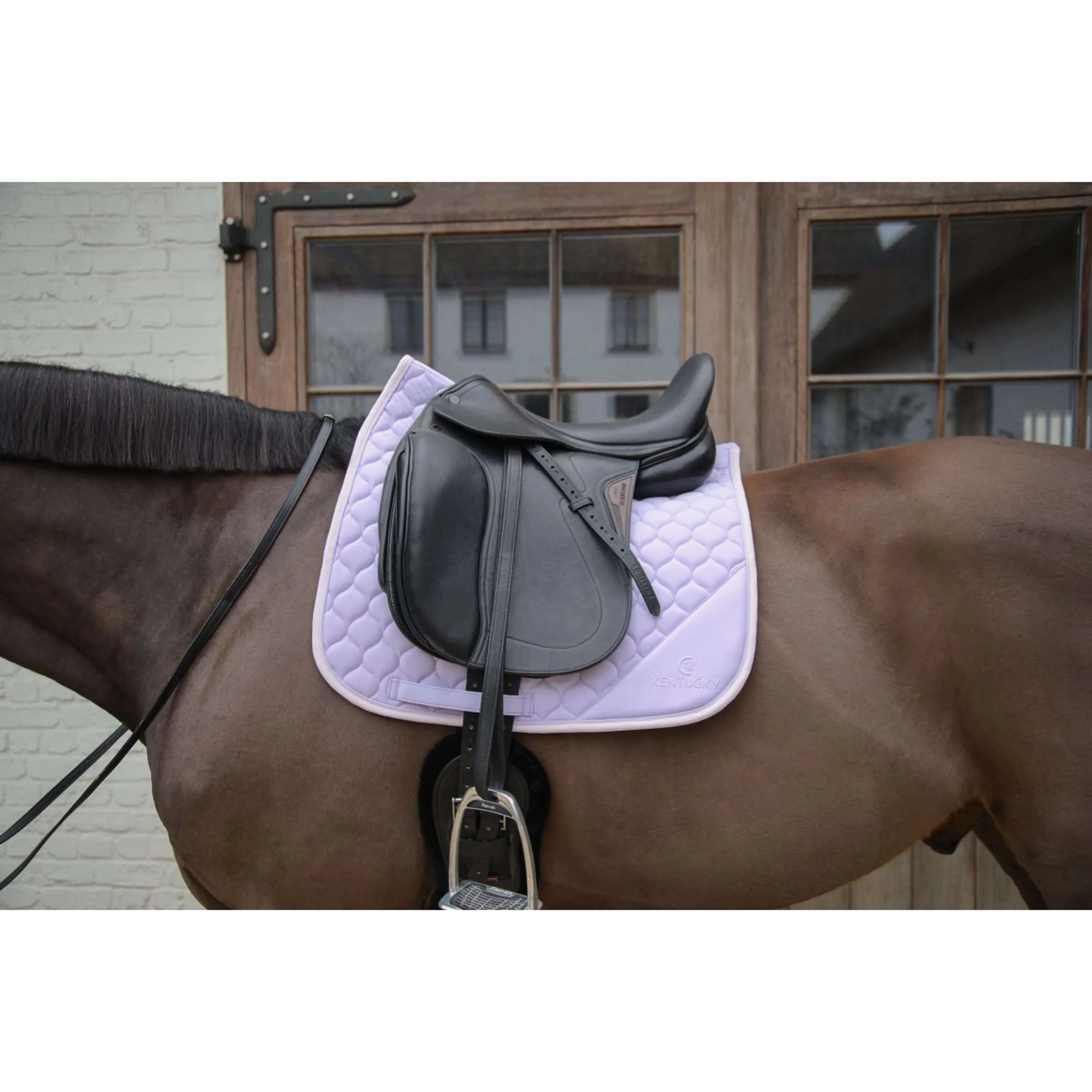 Kentucky Horsewear Tapis de Selle Softshell Onion Quilt Dressage Violet clair/Rose clair - Image 7