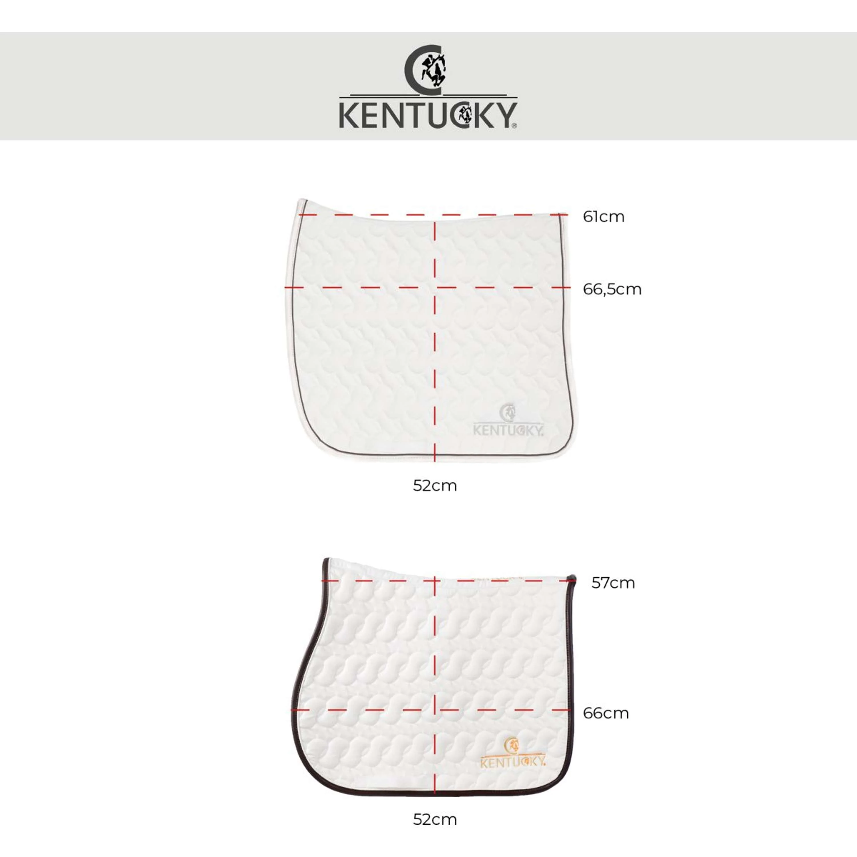 Kentucky Tapis de Selle Basic Velvet de Saut Gris - Image 6