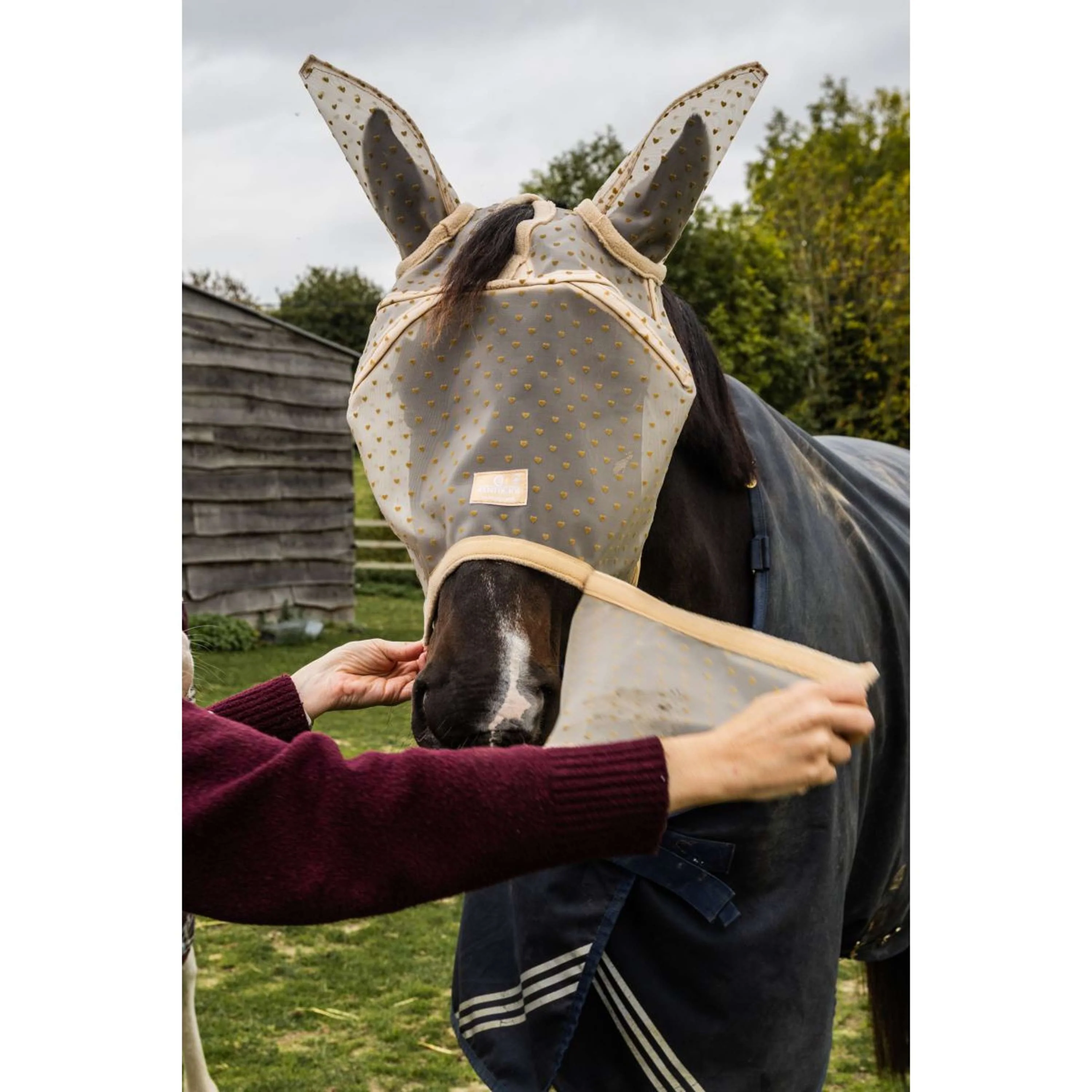 Kentucky Masque Anti-Mouches Heart avec Oreilles et Nez Beige - Image 3