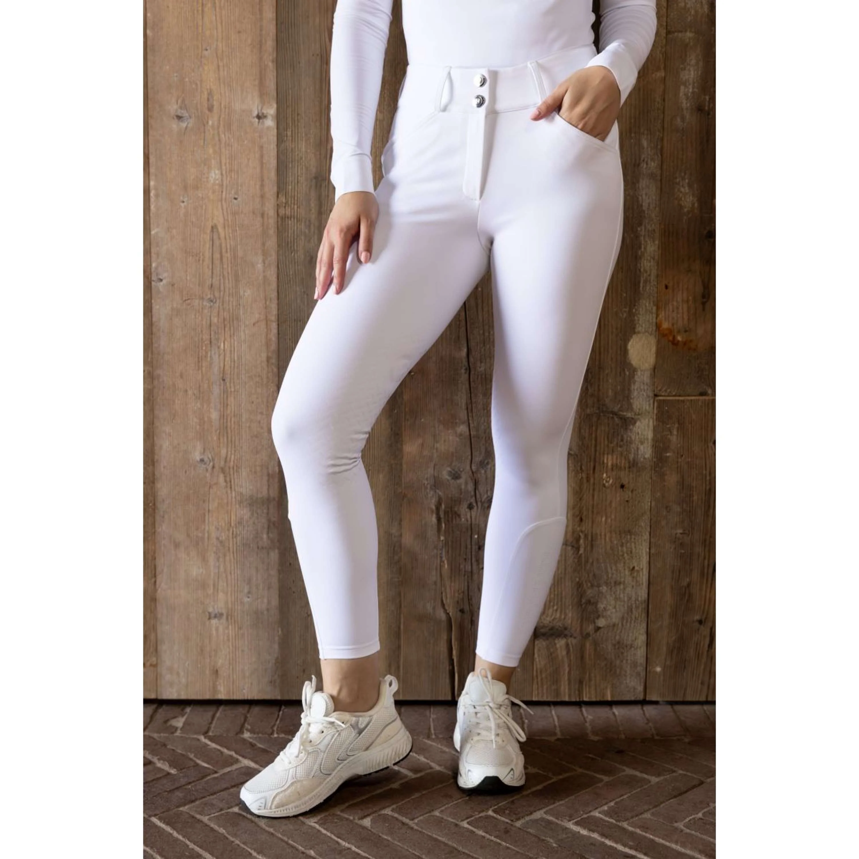 Kentucky Pantalon d'Équitation Miami Knee Grip Femme Blanc - Image 2