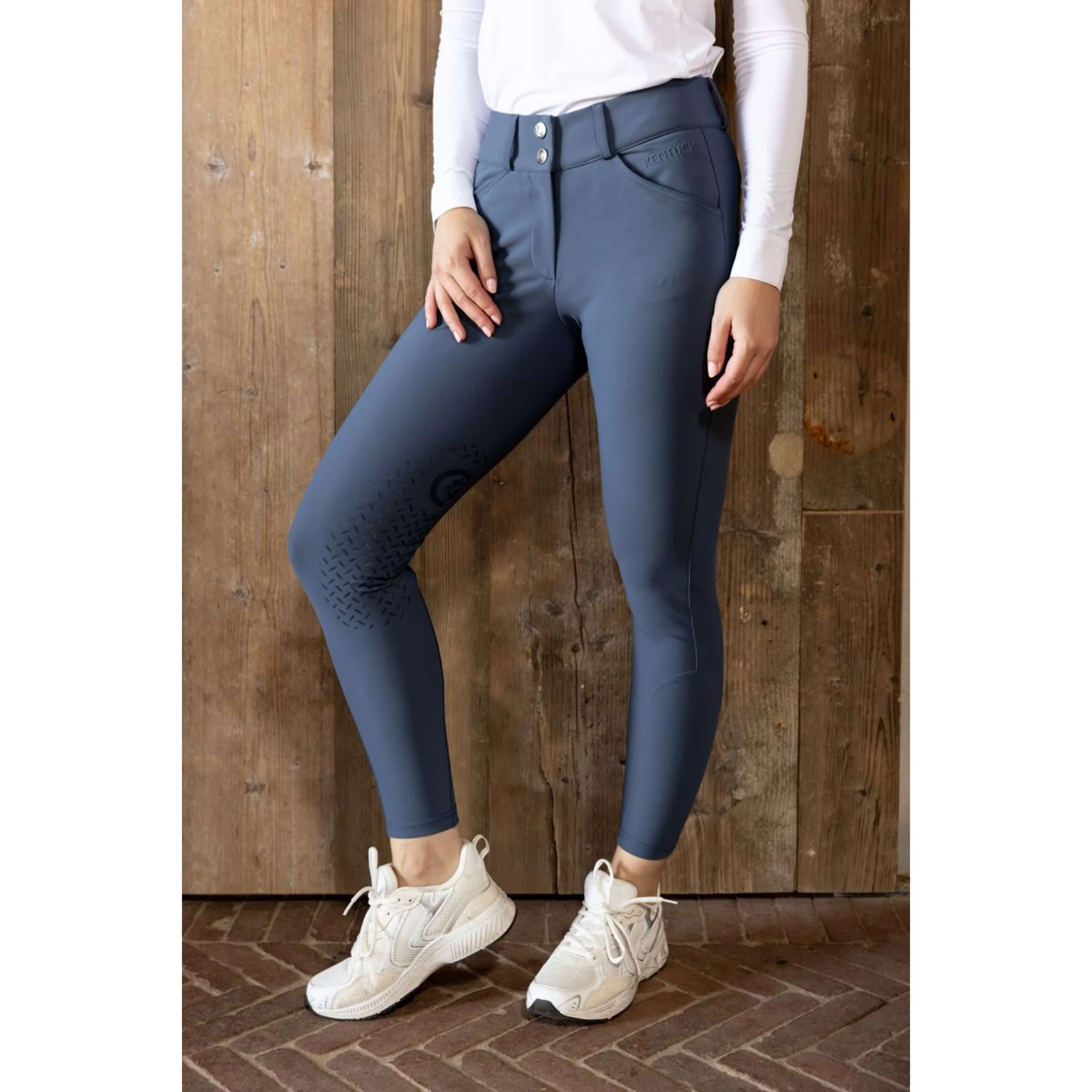 Kentucky Pantalon d'Équitation Miami Knee Grip Femme Bleu Océan - Image 2