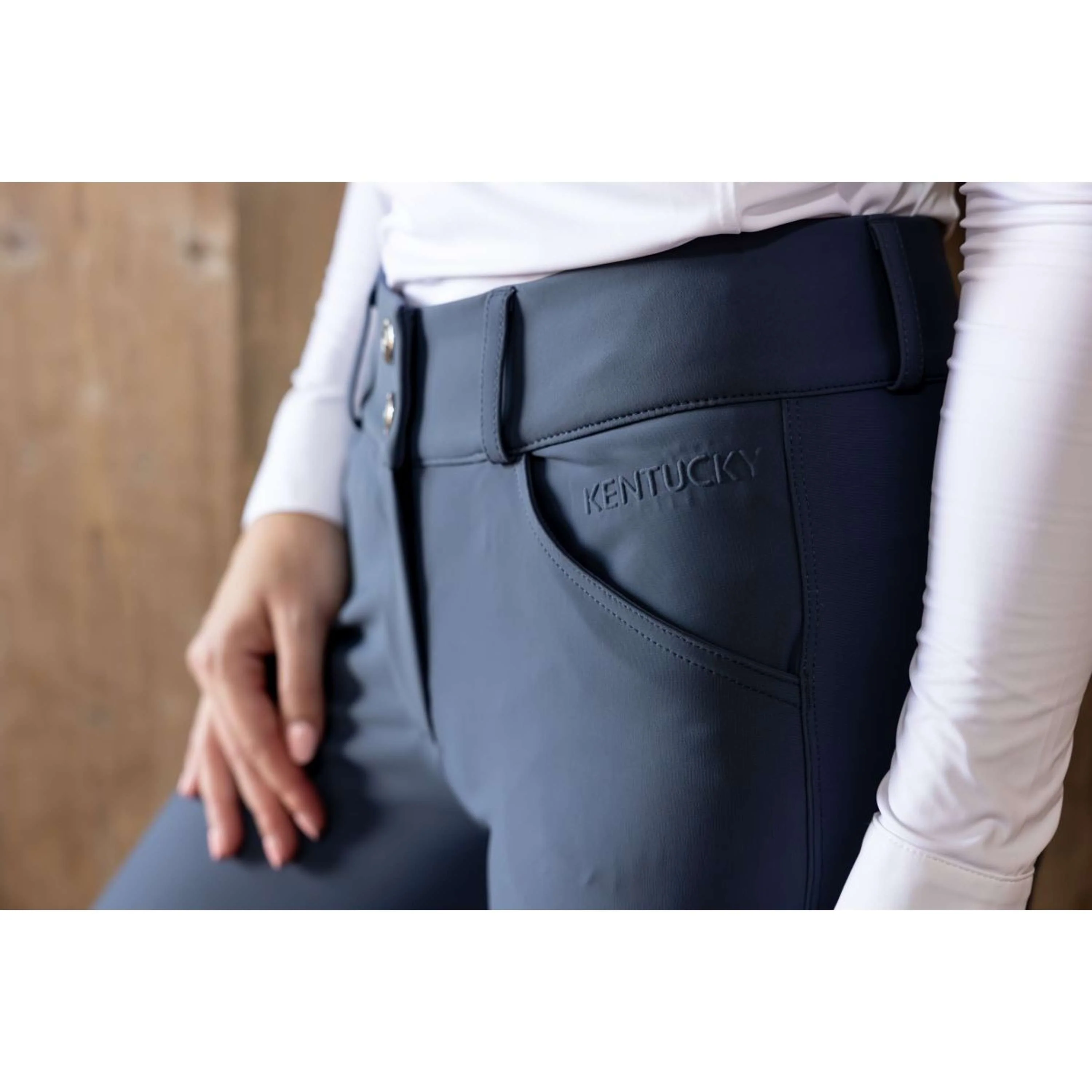 Kentucky Pantalon d'Équitation Miami Knee Grip Femme Bleu Océan - Image 7