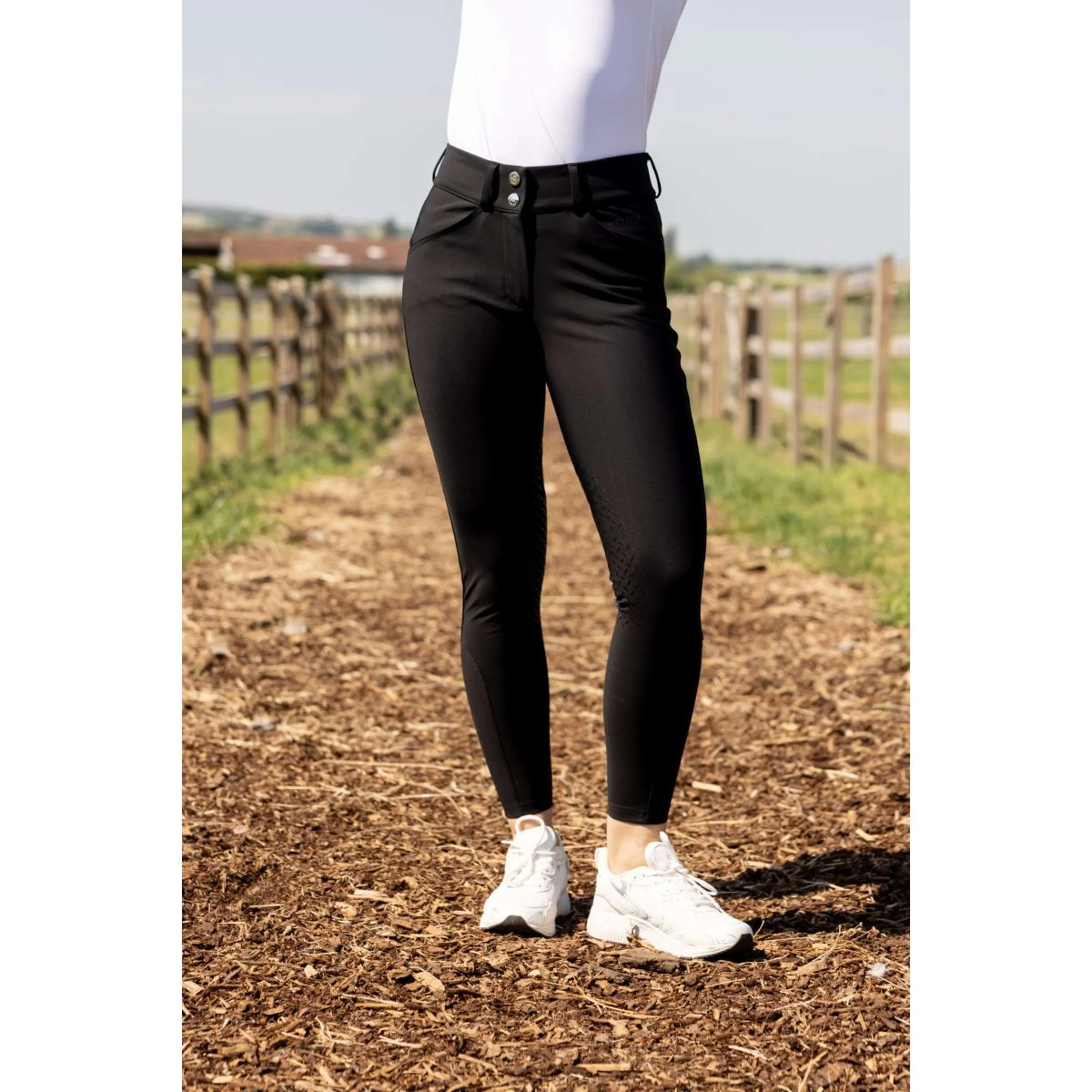 Kentucky Pantalon d'Équitation Miami Knee Grip Femme Noir - Image 3