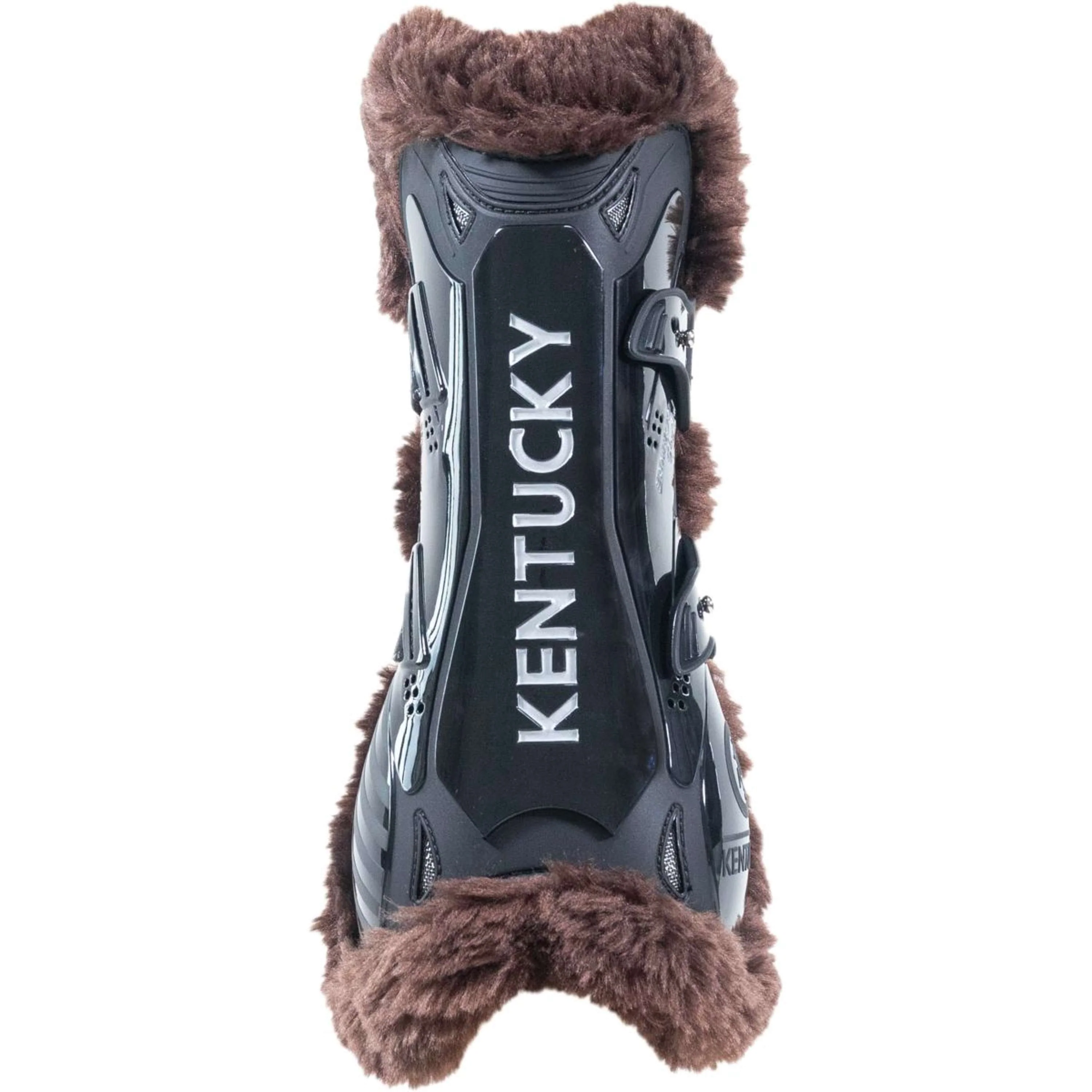 Kentucky Horsewear Protèges-Tendons Bamboo Elastic Vegan Sheepskin Noir/Beige - Image 2