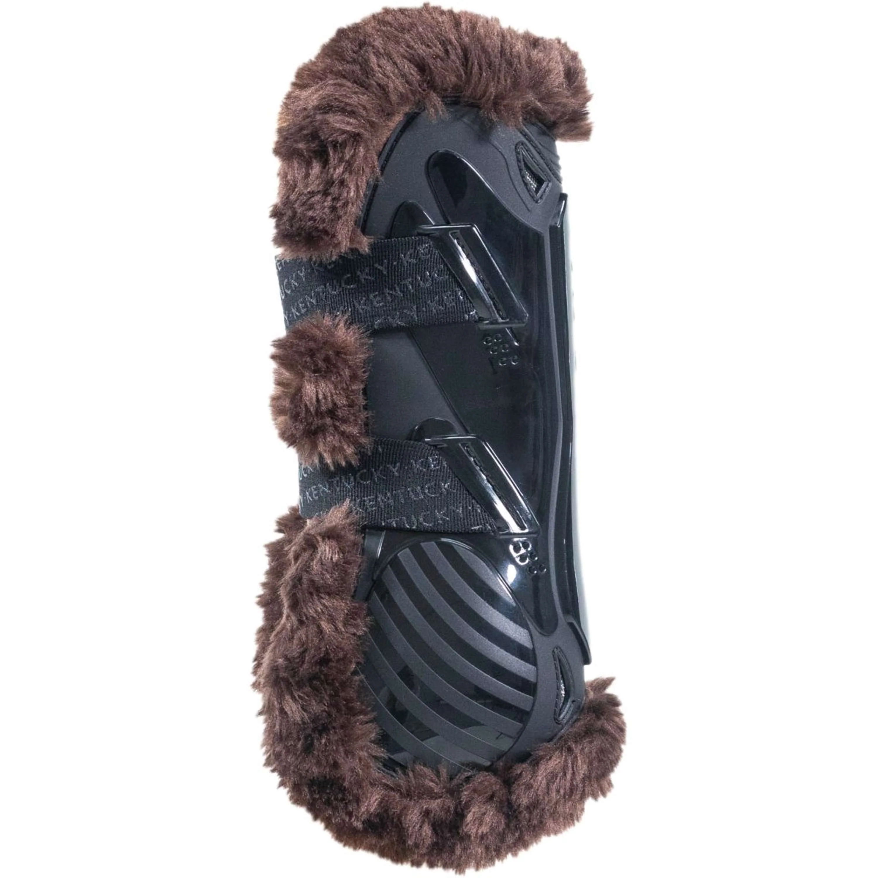 Kentucky Horsewear Protèges-Tendons Bamboo Elastic Vegan Sheepskin Noir/Beige - Image 3