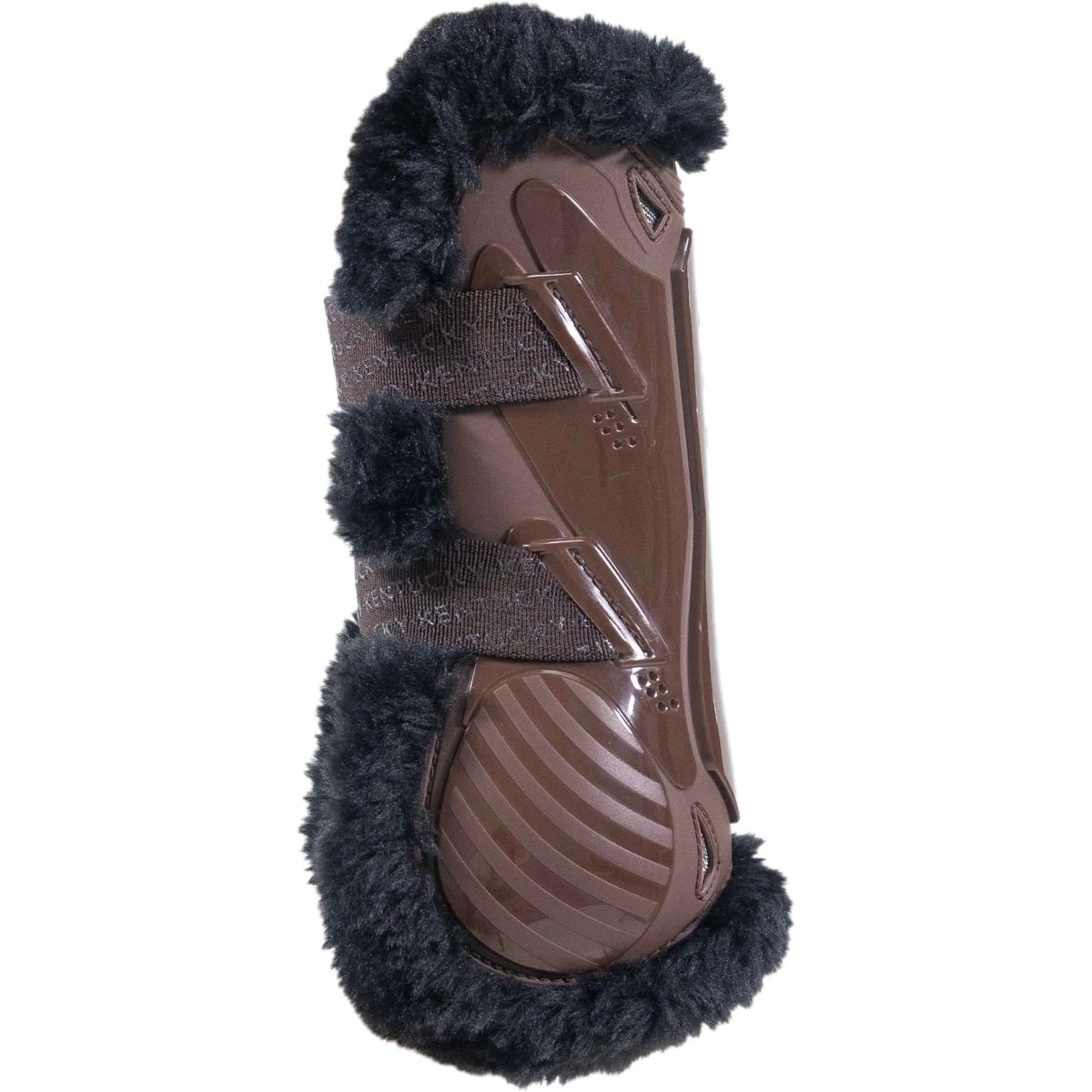 Kentucky Horsewear Protèges-Tendons Bamboo Elastic Vegan Sheepskin Marron/Noir - Image 3