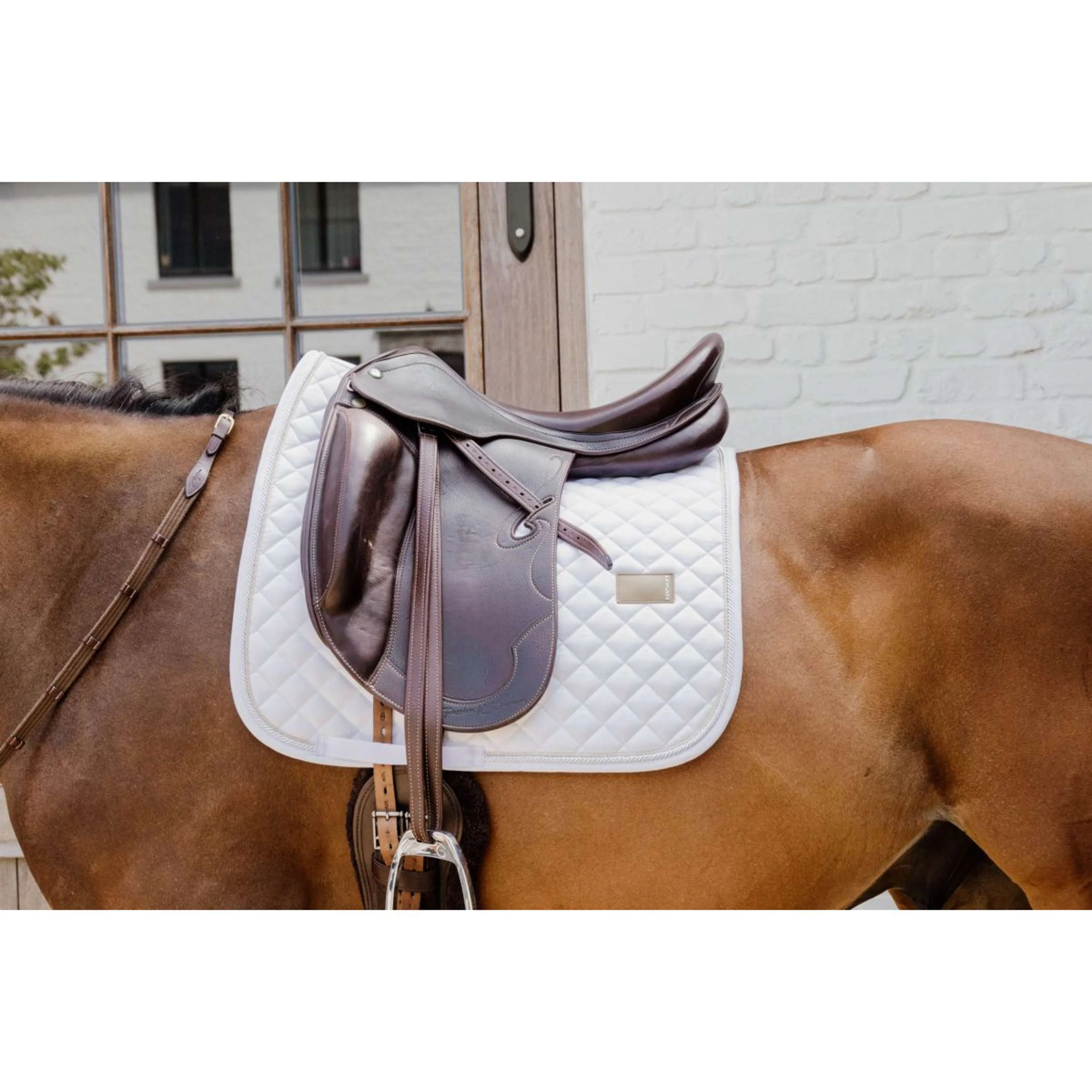 Kentucky Tapis de Selle Diamond Rope Dressage Blanc - Image 2