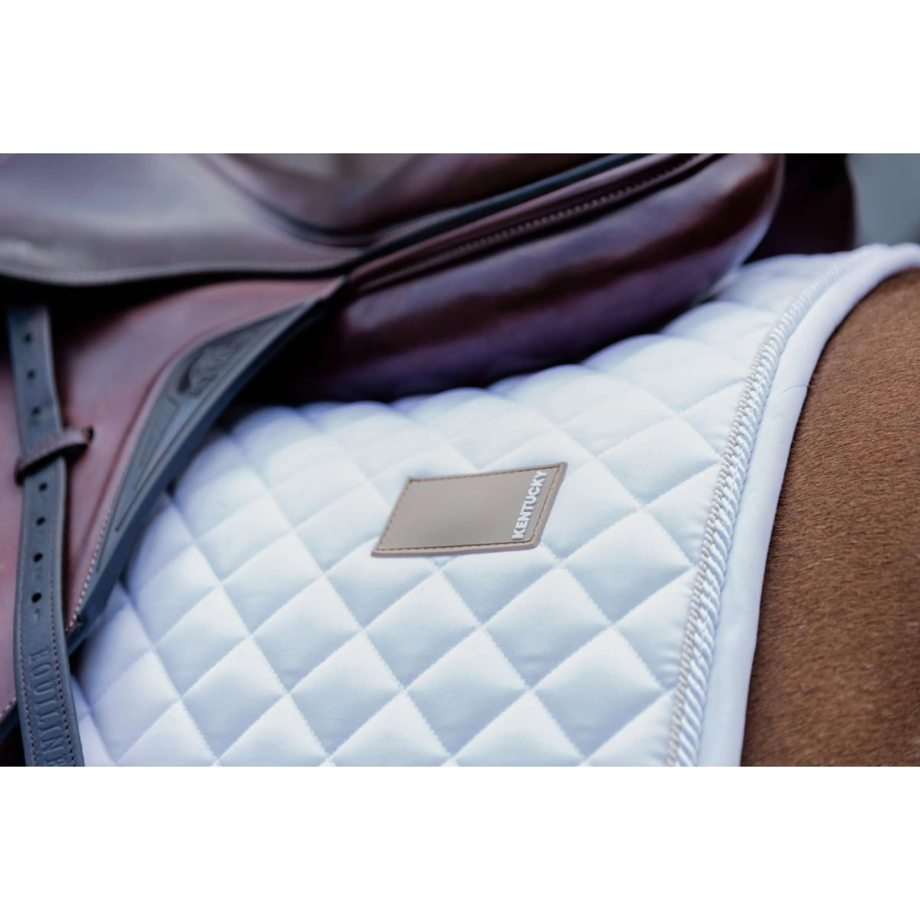 Kentucky Tapis de Selle Diamond Rope Dressage Blanc - Image 3