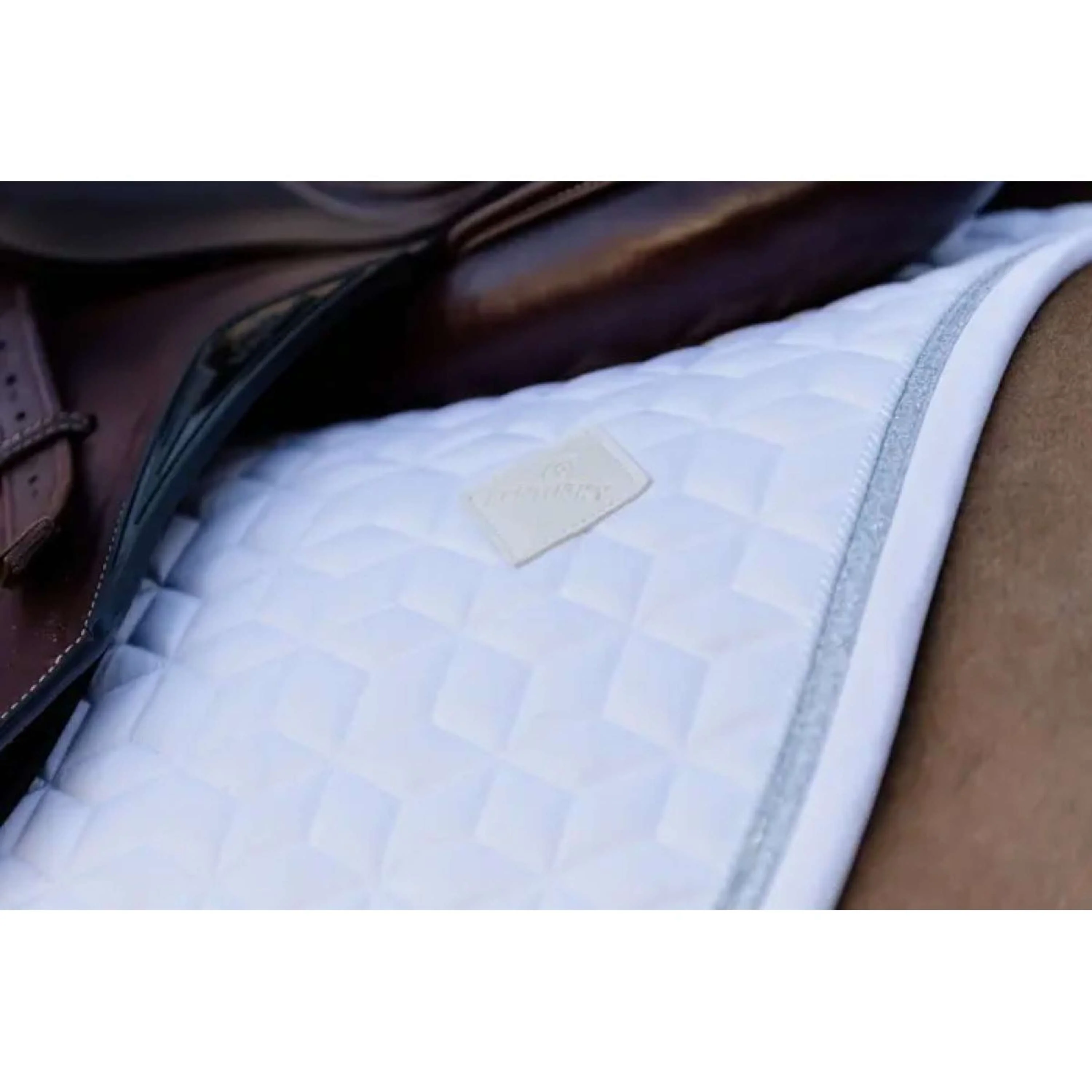 Kentucky Tapis de Selle Glitter Rope de Saut Blanc/Blanc - Image 4