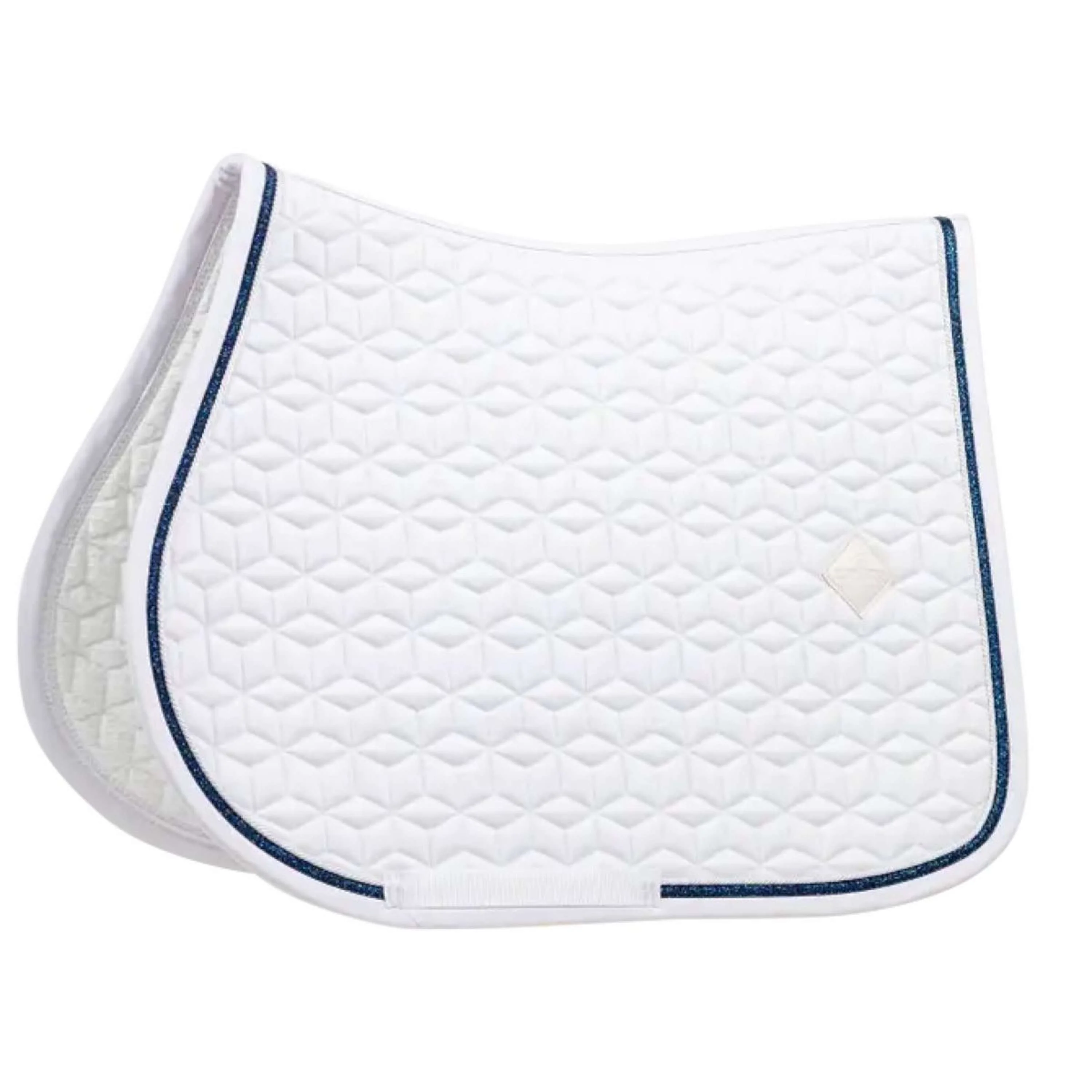 Kentucky Tapis de Selle Glitter Rope de Saut blanc/marine - Image 2