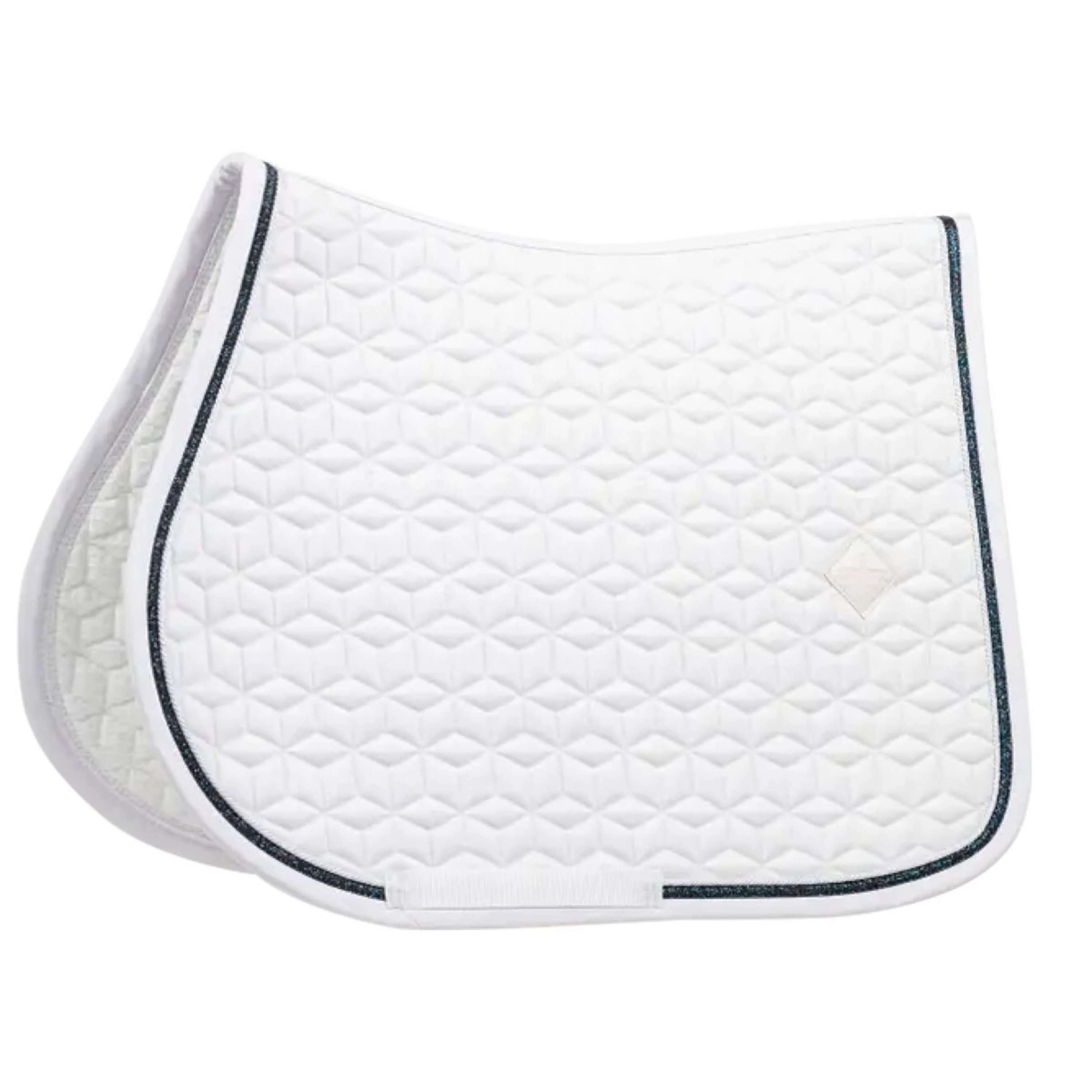 Kentucky Tapis de Selle Glitter Rope de Saut Blanc/Noir - Image 2